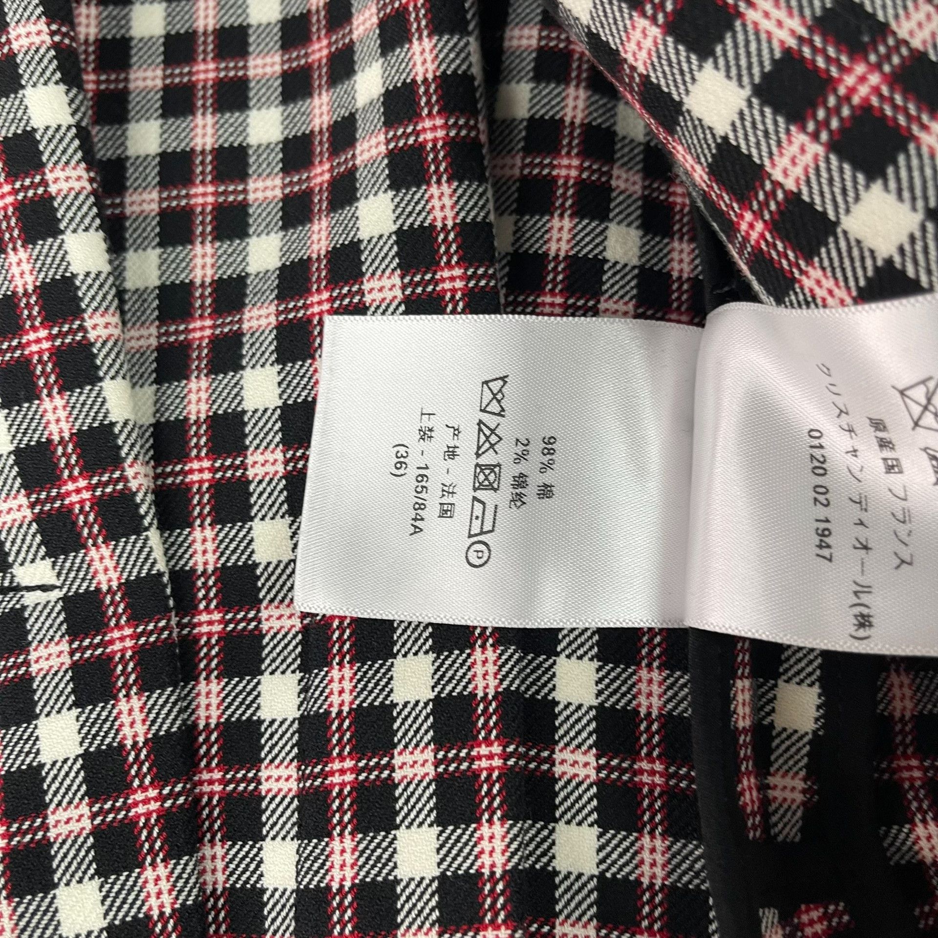 Dior Dior Women's Checkered Coat Size 36 Size XS / US 0-2 / IT 36-38 - 6 Thumbnail