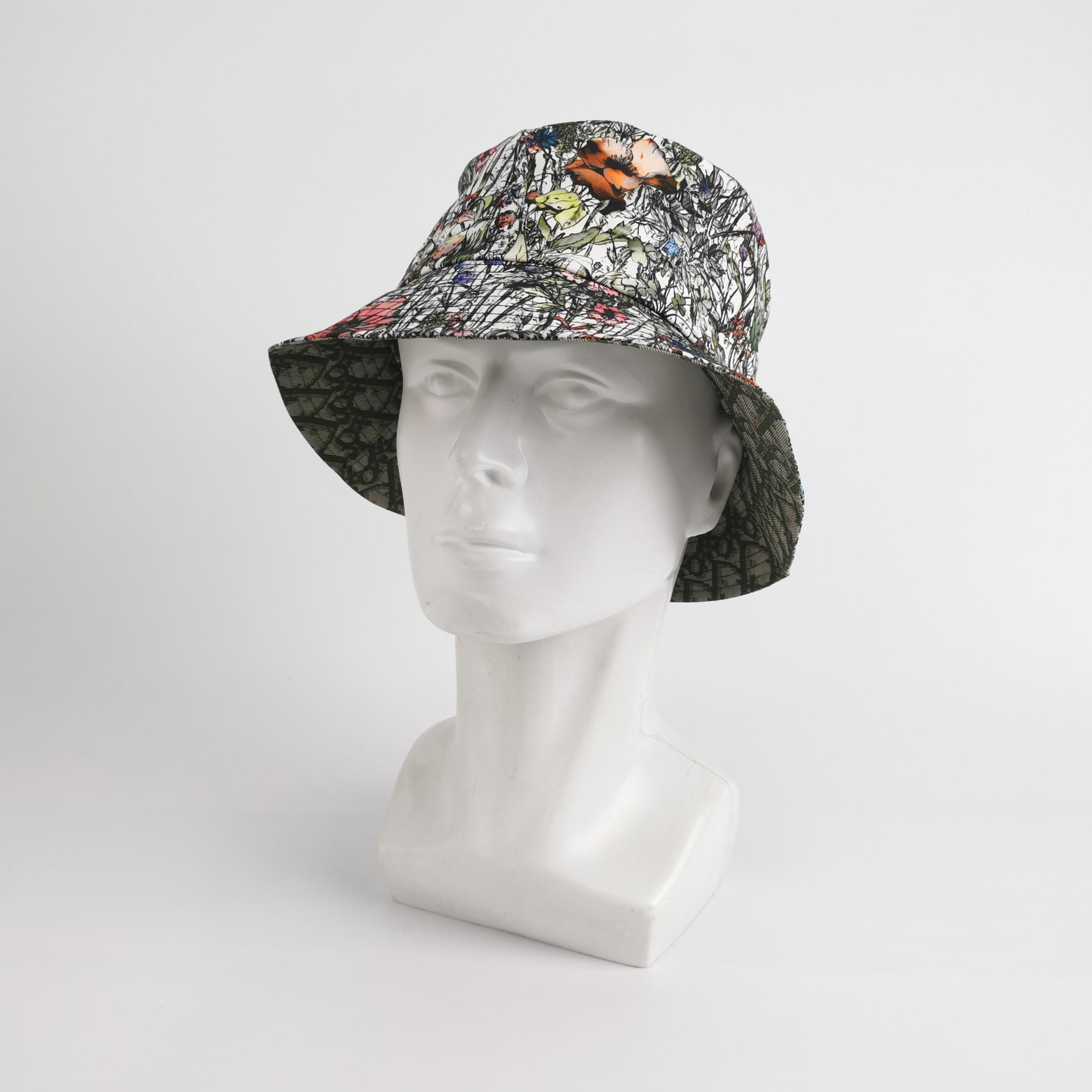 Dior Dior Floral Oblique Reversible Bucket Hat Size 58 Size ONE SIZE - 2 Thumbnail