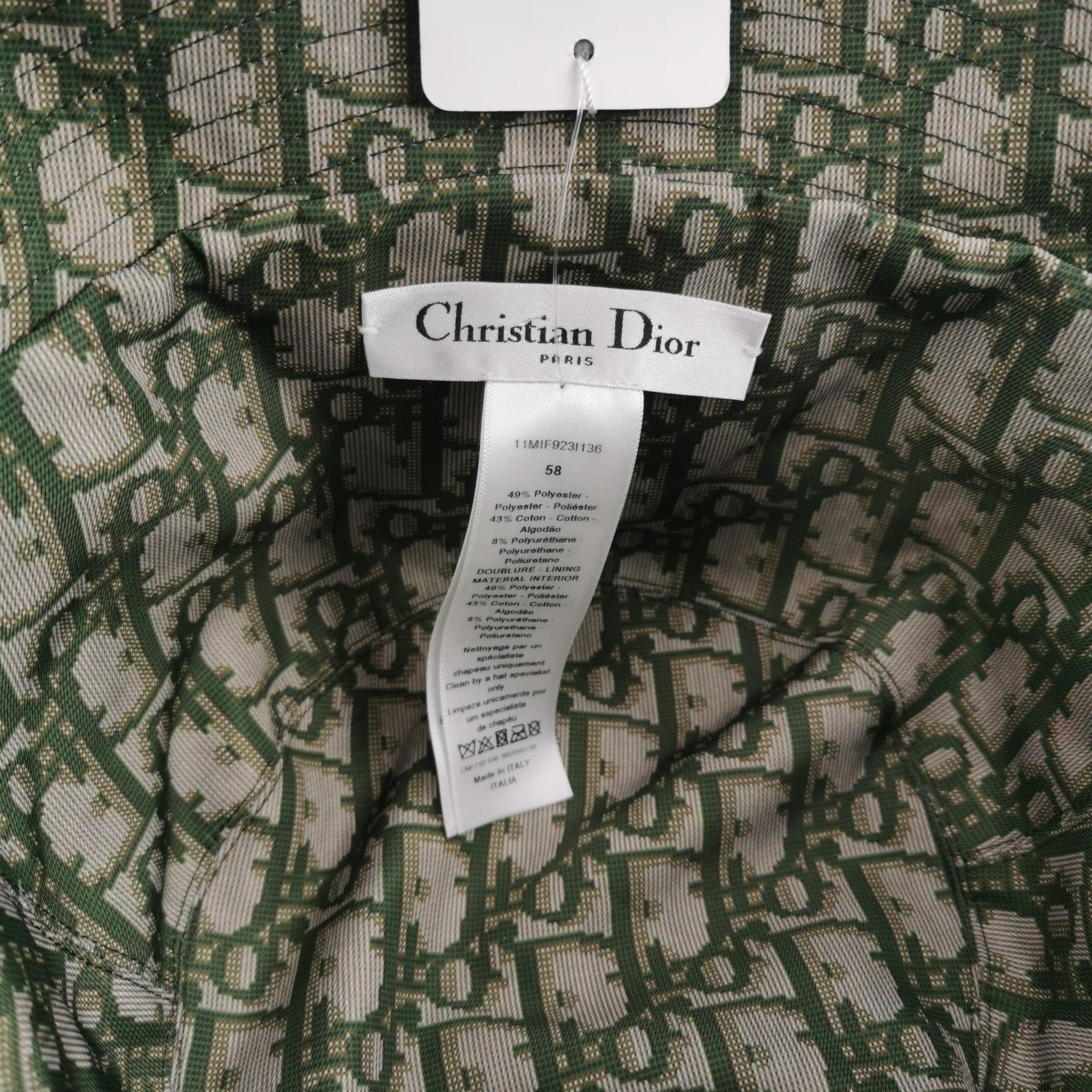 Dior Dior Floral Oblique Reversible Bucket Hat Size 58 Size ONE SIZE - 4 Thumbnail
