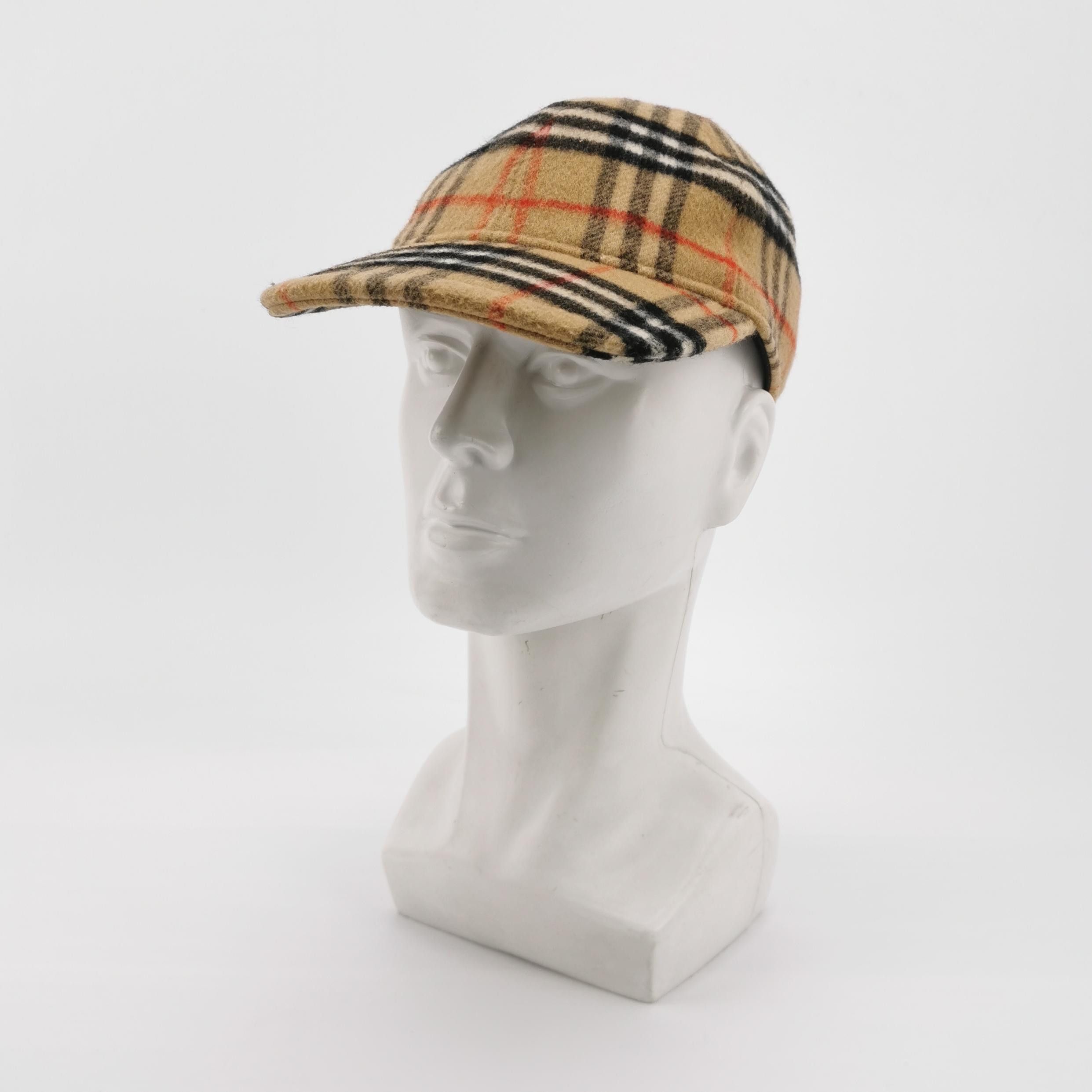 Burberry Burberry Check Wool Baseball Cap Size M Size ONE SIZE - 2 Thumbnail