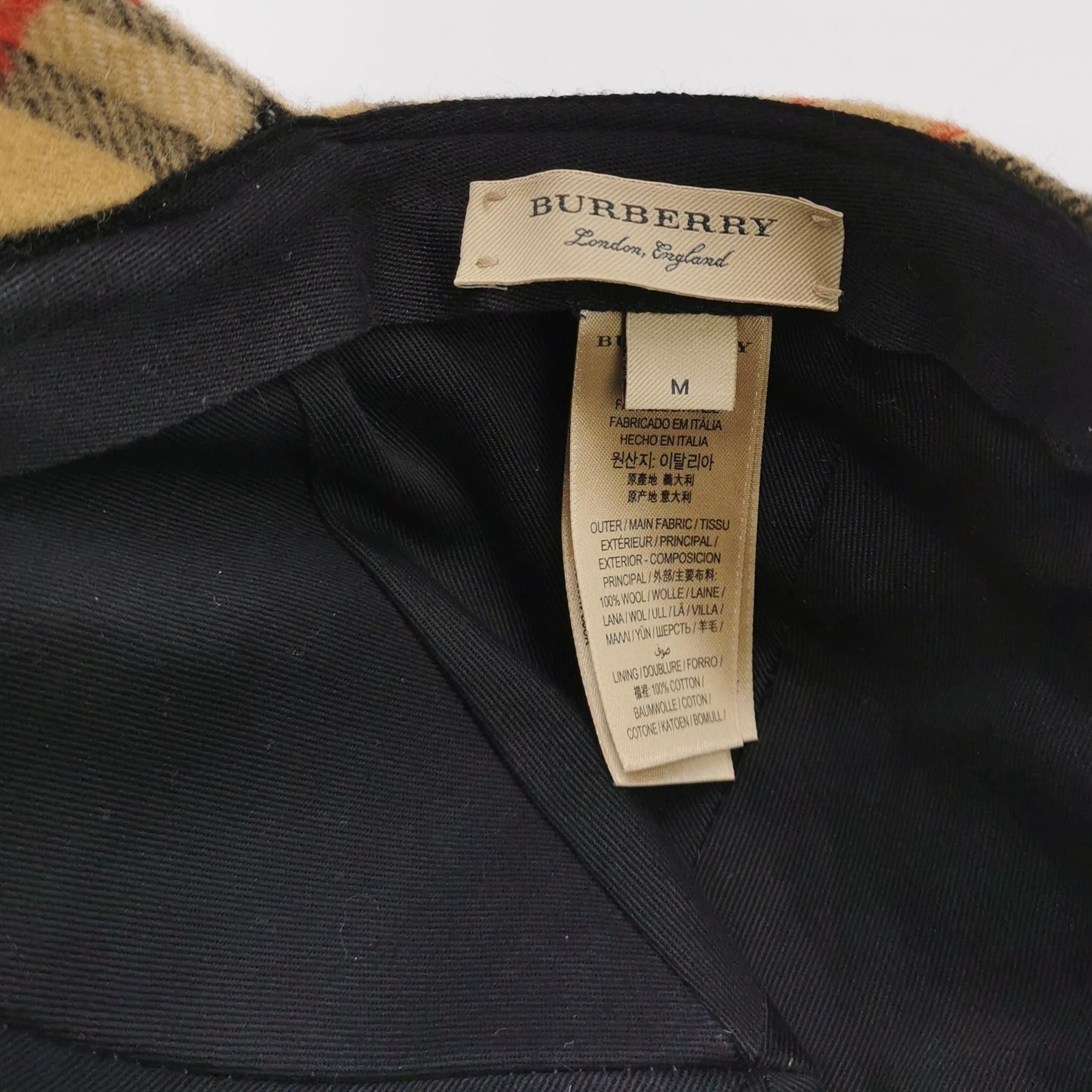 Burberry Burberry Check Wool Baseball Cap Size M Size ONE SIZE - 4 Thumbnail