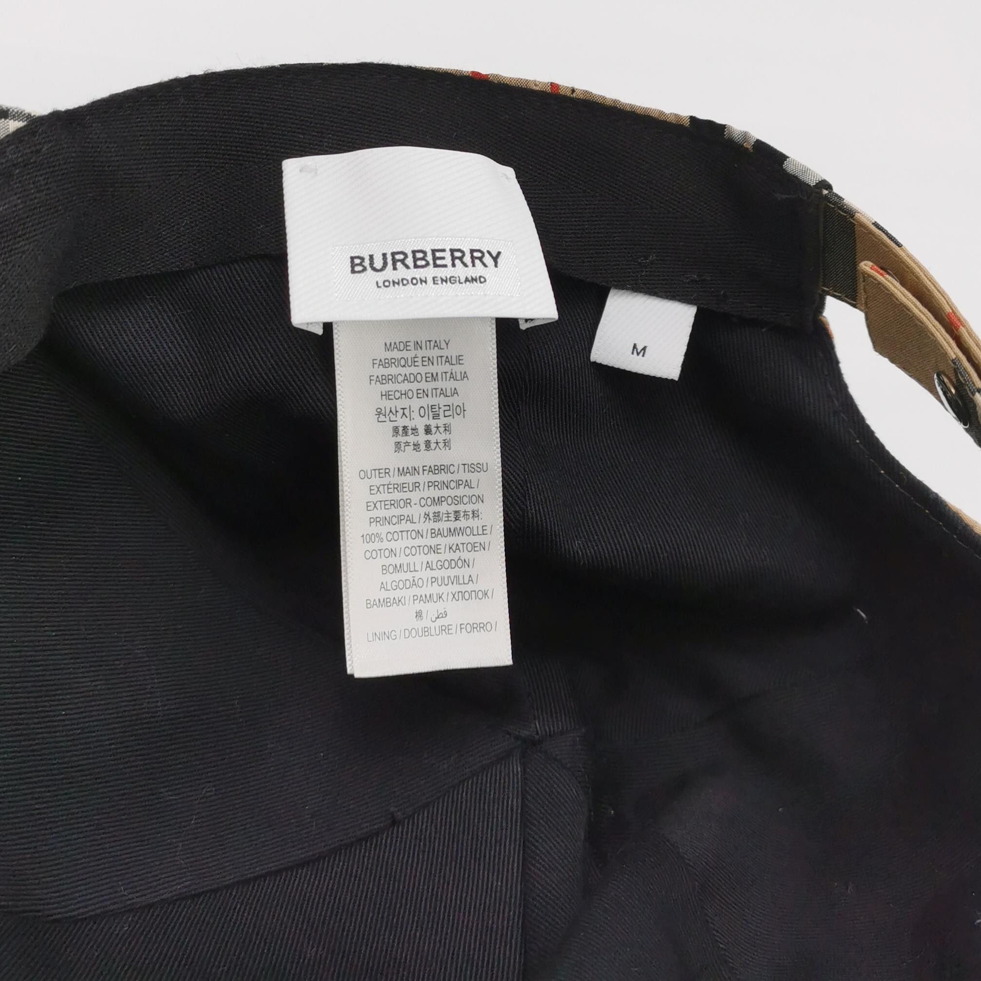 Burberry Burberry TB Logo Checkered Baseball Cap Size M Size ONE SIZE - 4 Thumbnail
