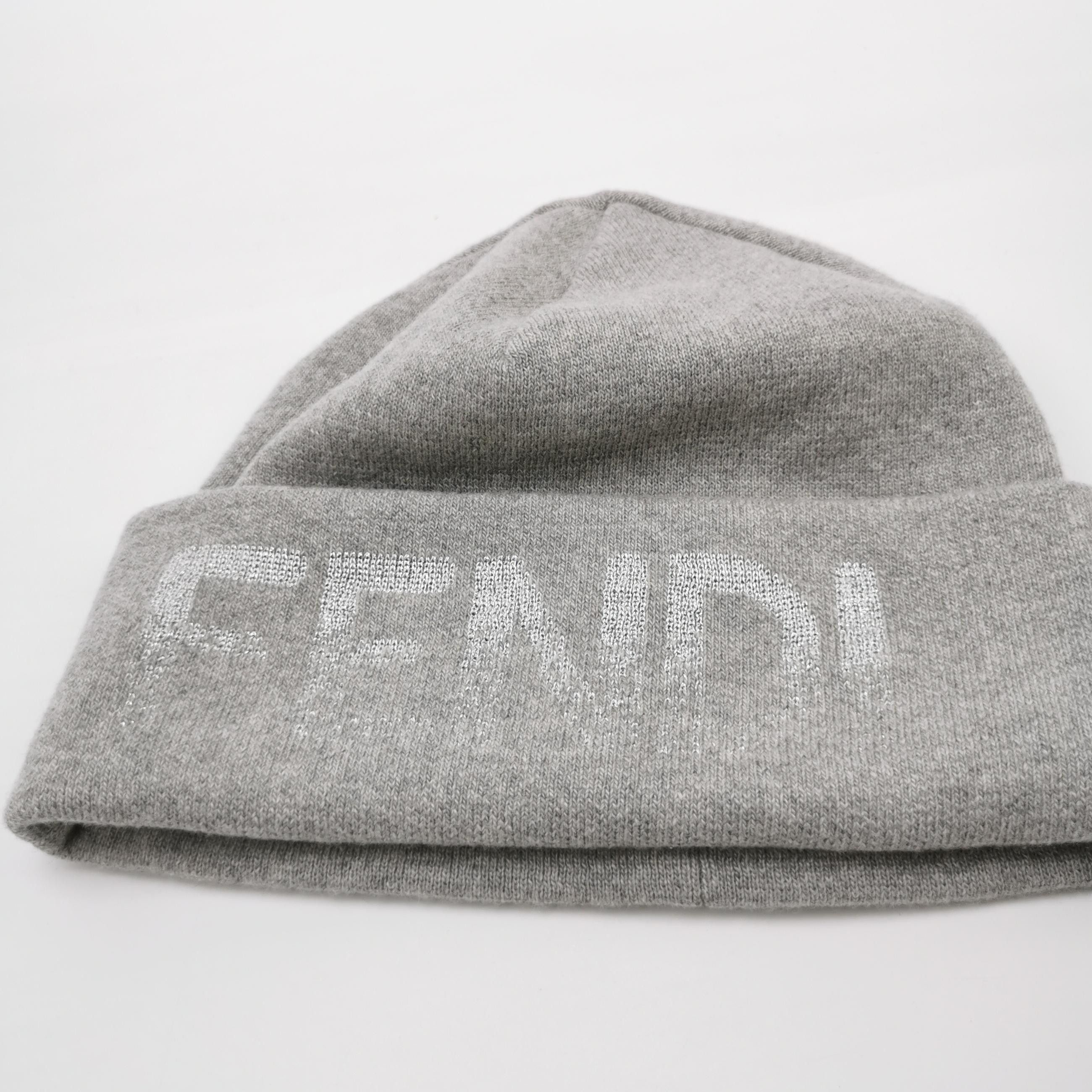 Fendi Fendi Logo Wool Cashmere Beanie ONE SIZE Size ONE SIZE - 4 Thumbnail