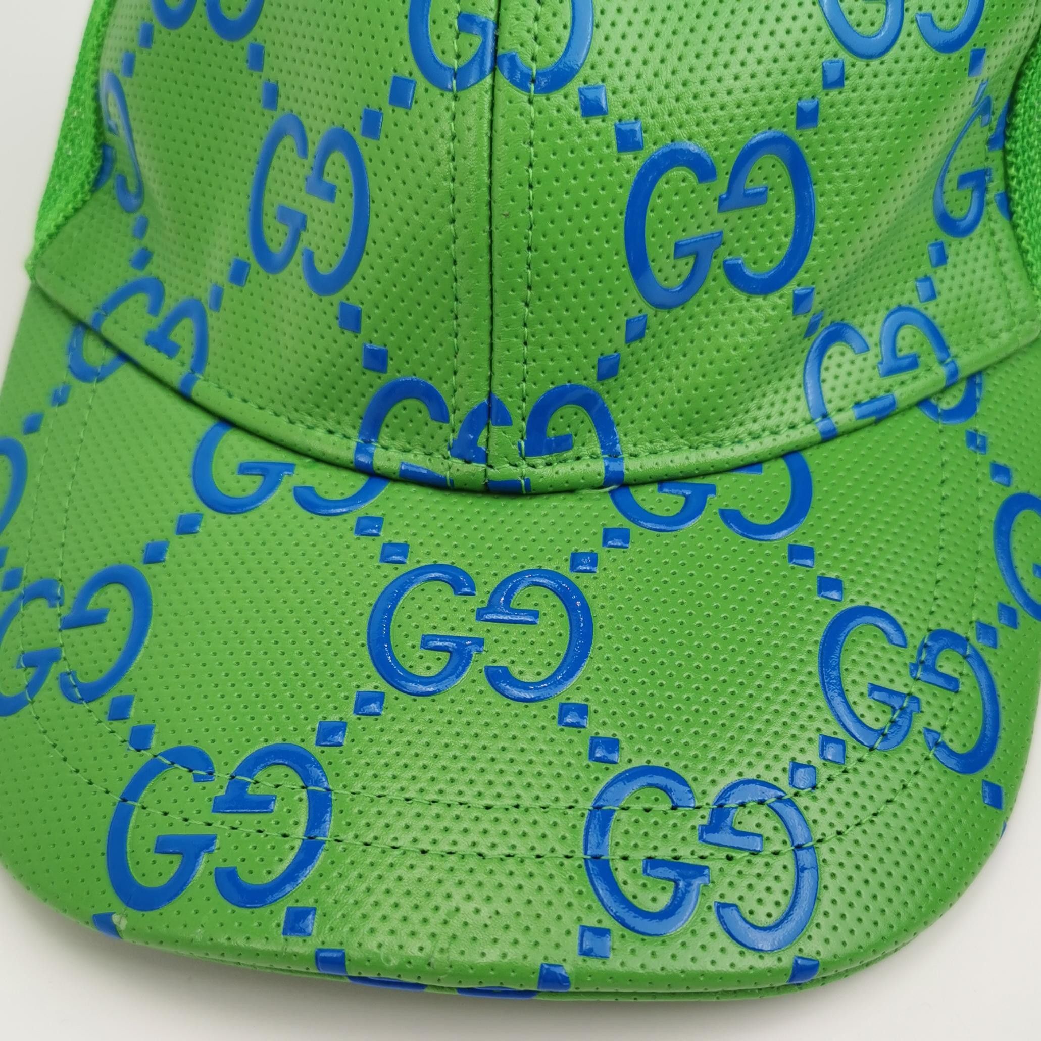 Gucci Gucci Leather GG Monogram Baseball Cap Size M Size ONE SIZE - 4 Thumbnail