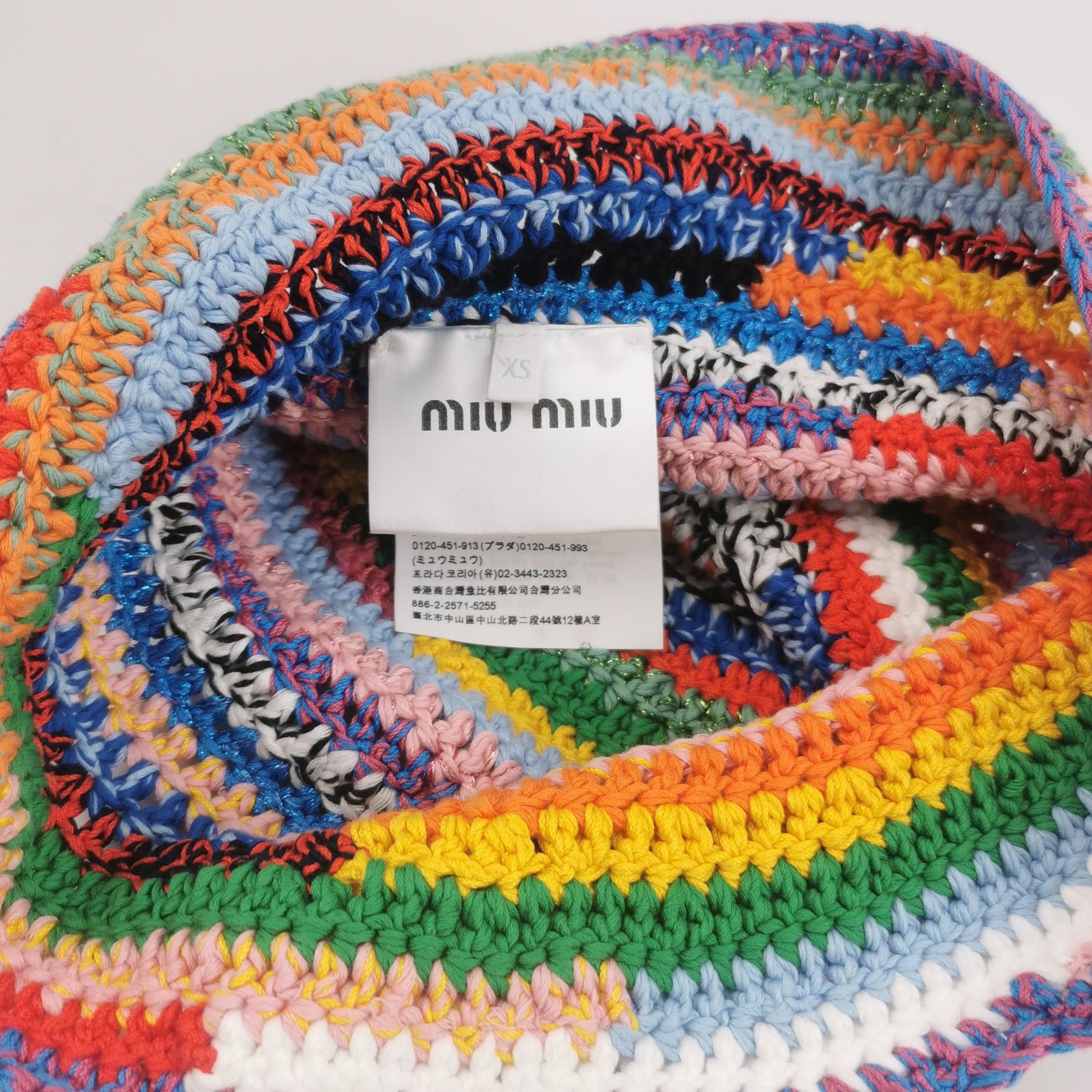 Miu Miu Miu Miu Crochet Bucket Hat Size XS Size ONE SIZE - 4 Thumbnail