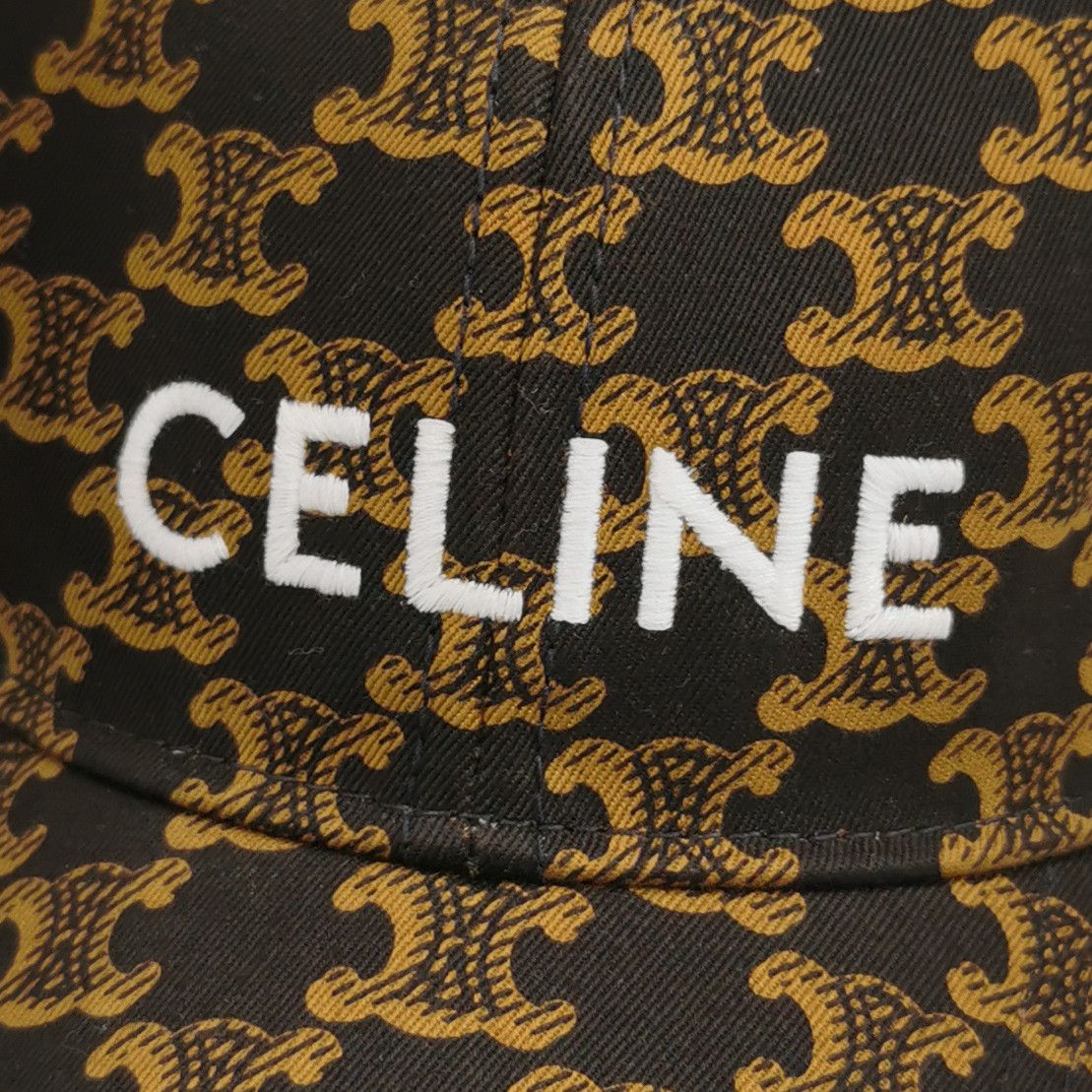 Celine Celine Triomphe Logo Baseball Cap Size S Size ONE SIZE - 4 Thumbnail