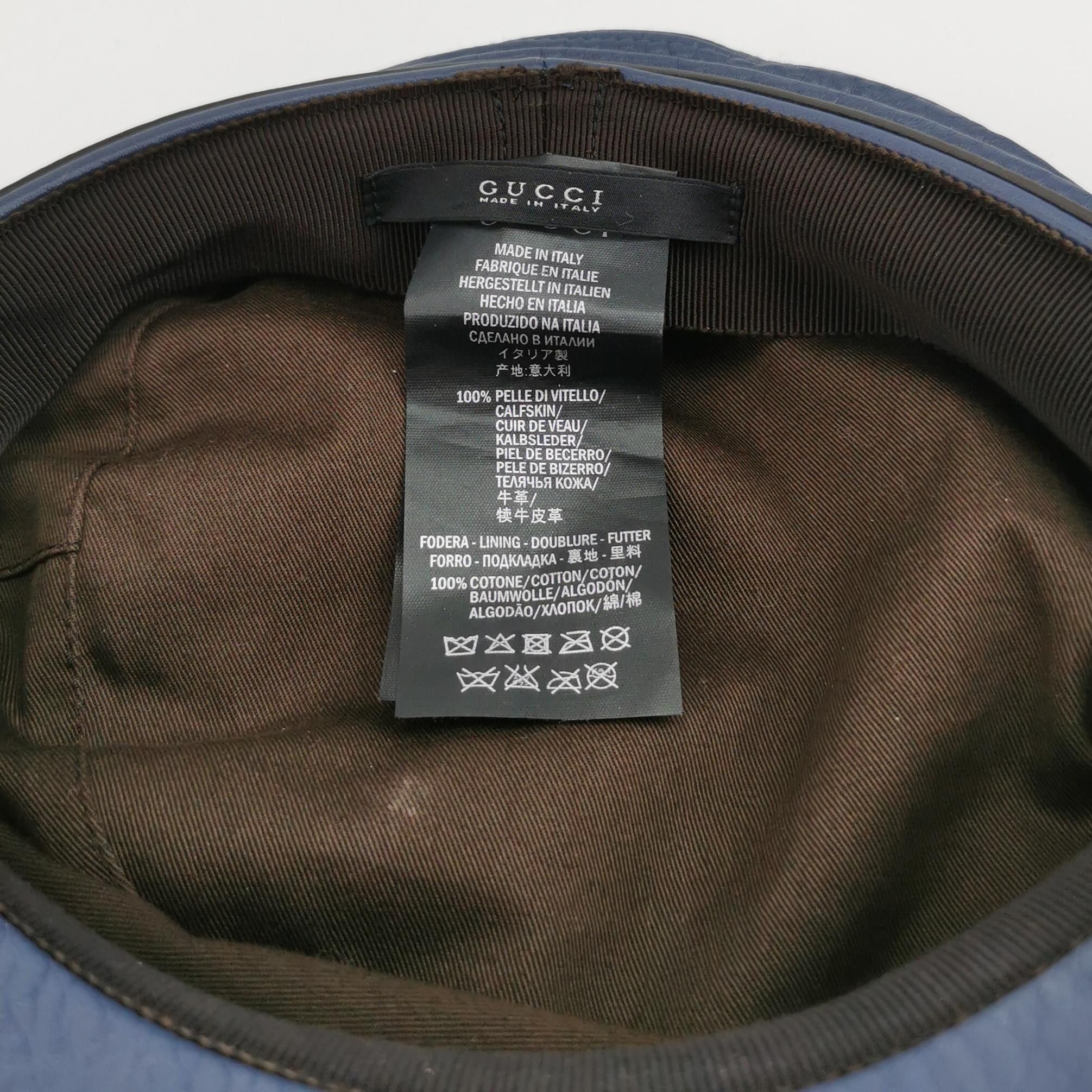 Gucci Gucci Leather Logo Buckle Cap Size ONE SIZE Size ONE SIZE - 5 Thumbnail