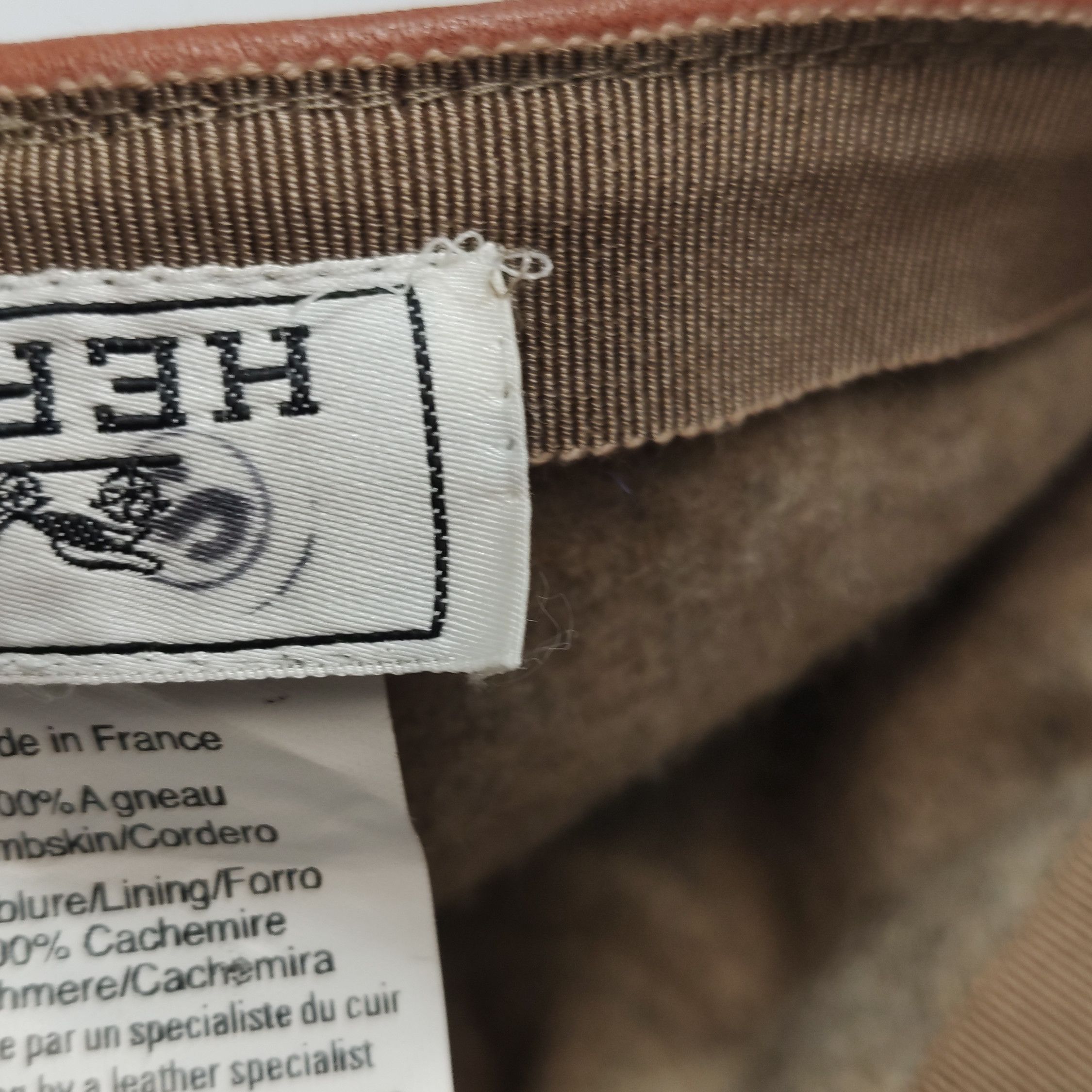 Hermes Hermes Lambskin Leather Cap ONE SIZE Size ONE SIZE - 7 Thumbnail