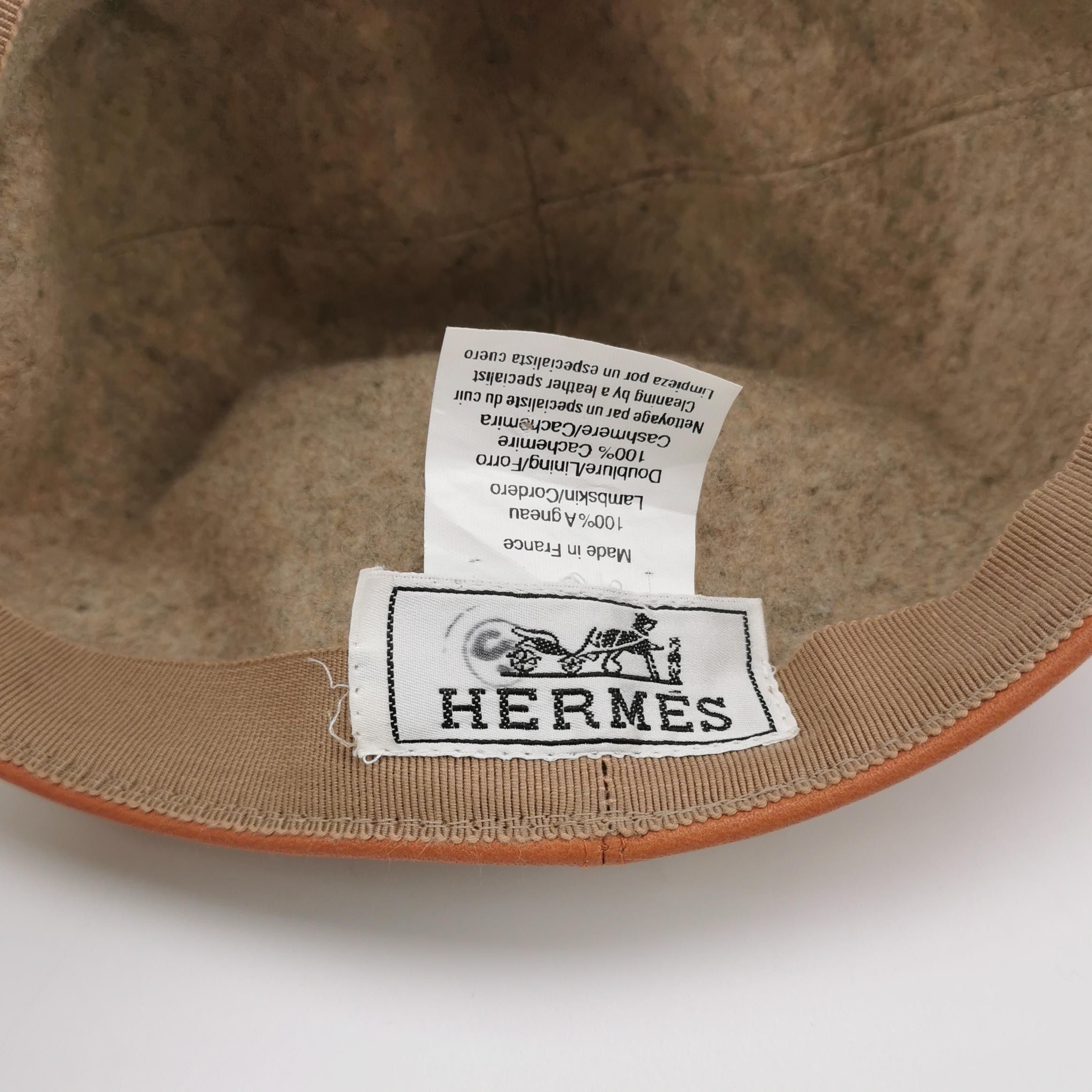 Hermes Hermes Lambskin Leather Cap ONE SIZE Size ONE SIZE - 5 Thumbnail