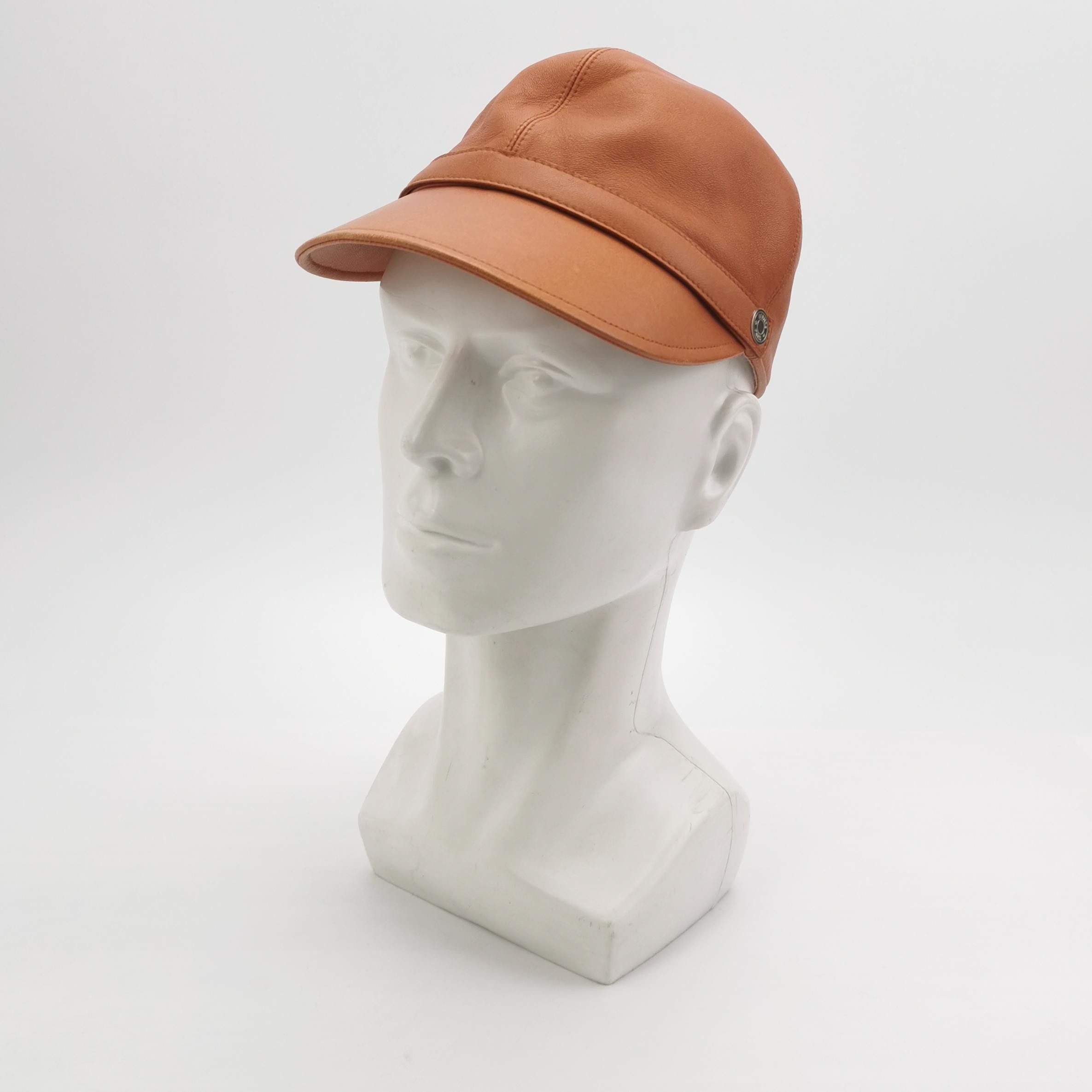 Hermes Hermes Lambskin Leather Cap ONE SIZE Size ONE SIZE - 2 Thumbnail