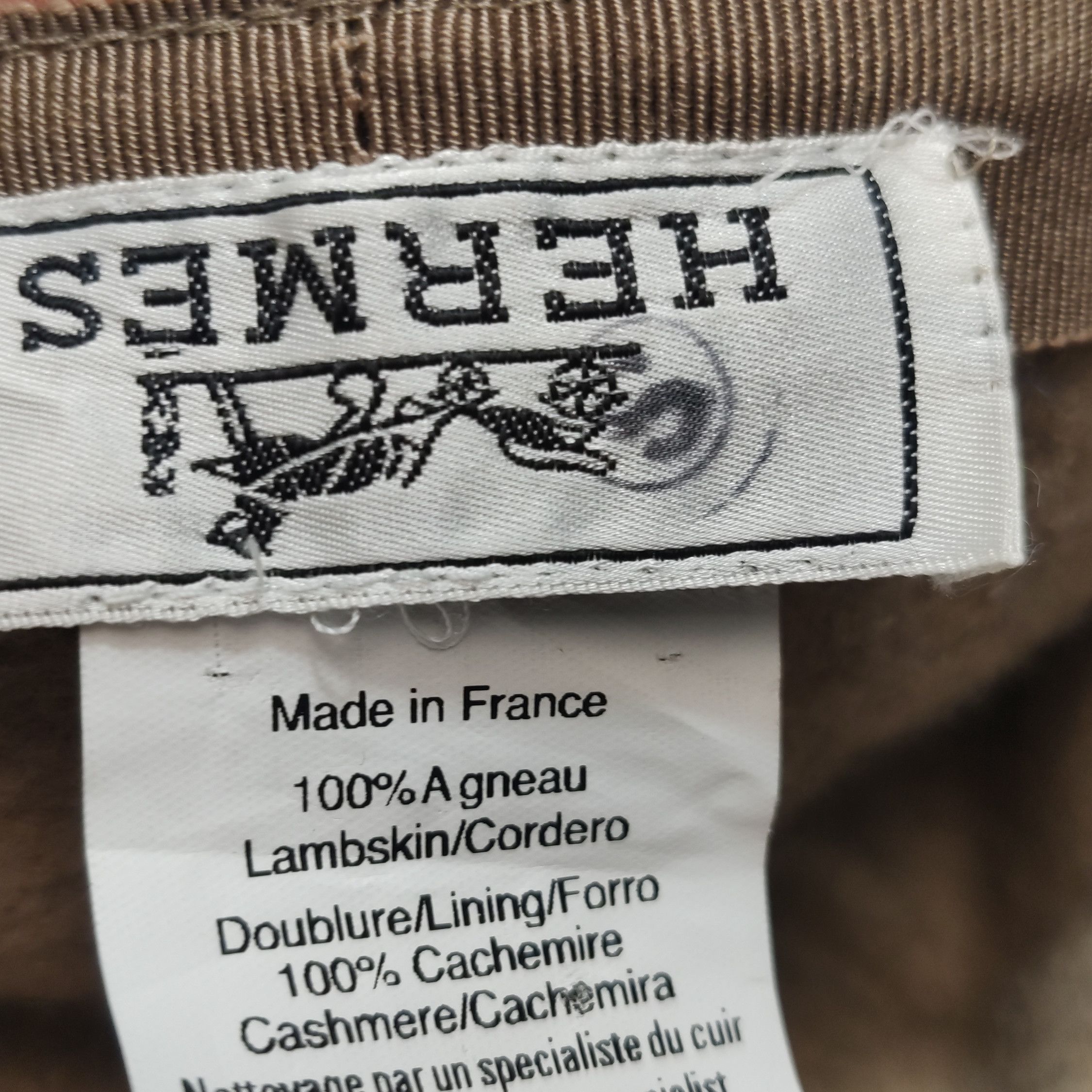 Hermes Hermes Lambskin Leather Cap ONE SIZE Size ONE SIZE - 9 Thumbnail