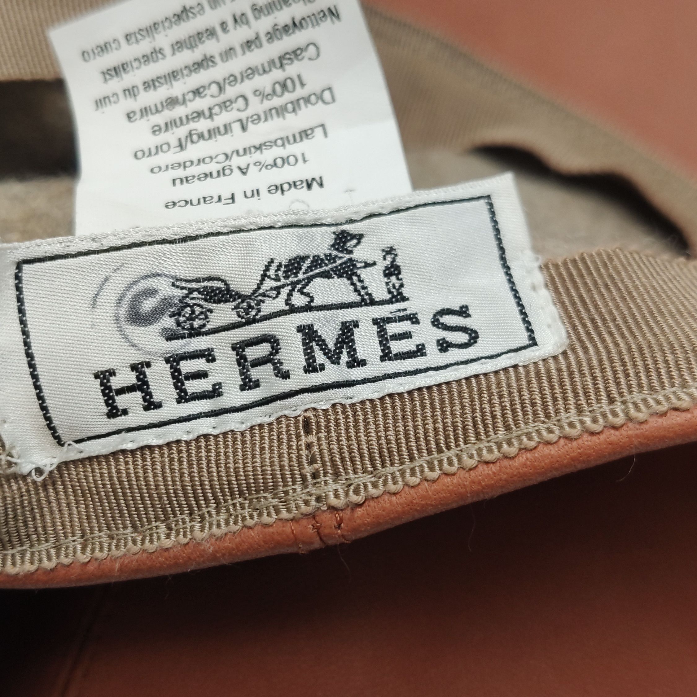 Hermes Hermes Lambskin Leather Cap ONE SIZE Size ONE SIZE - 10 Thumbnail