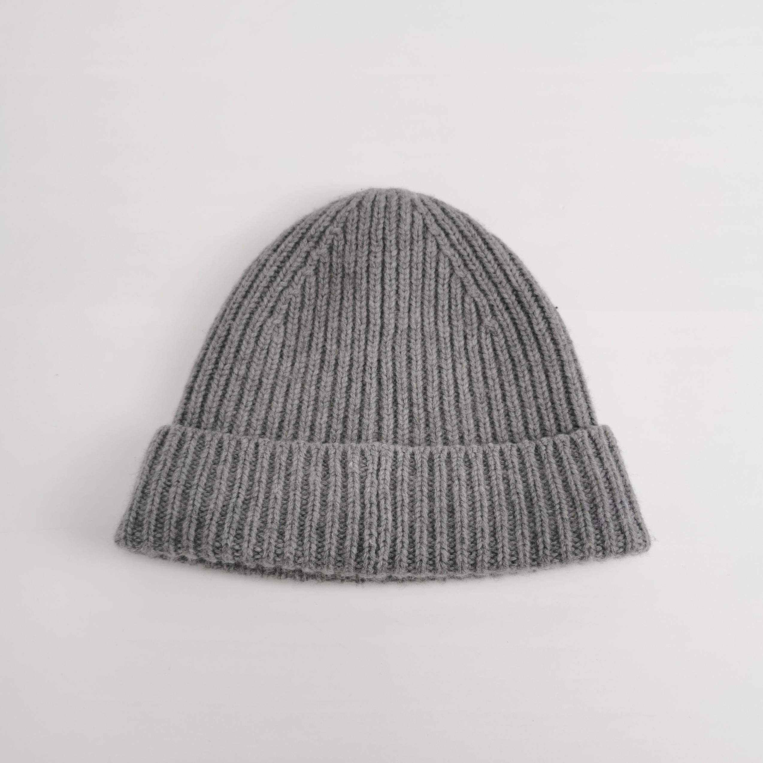 Acne Studios Acne Studios Gray Face Patch Wool Beanie Size OS Size ONE SIZE - 3 Thumbnail