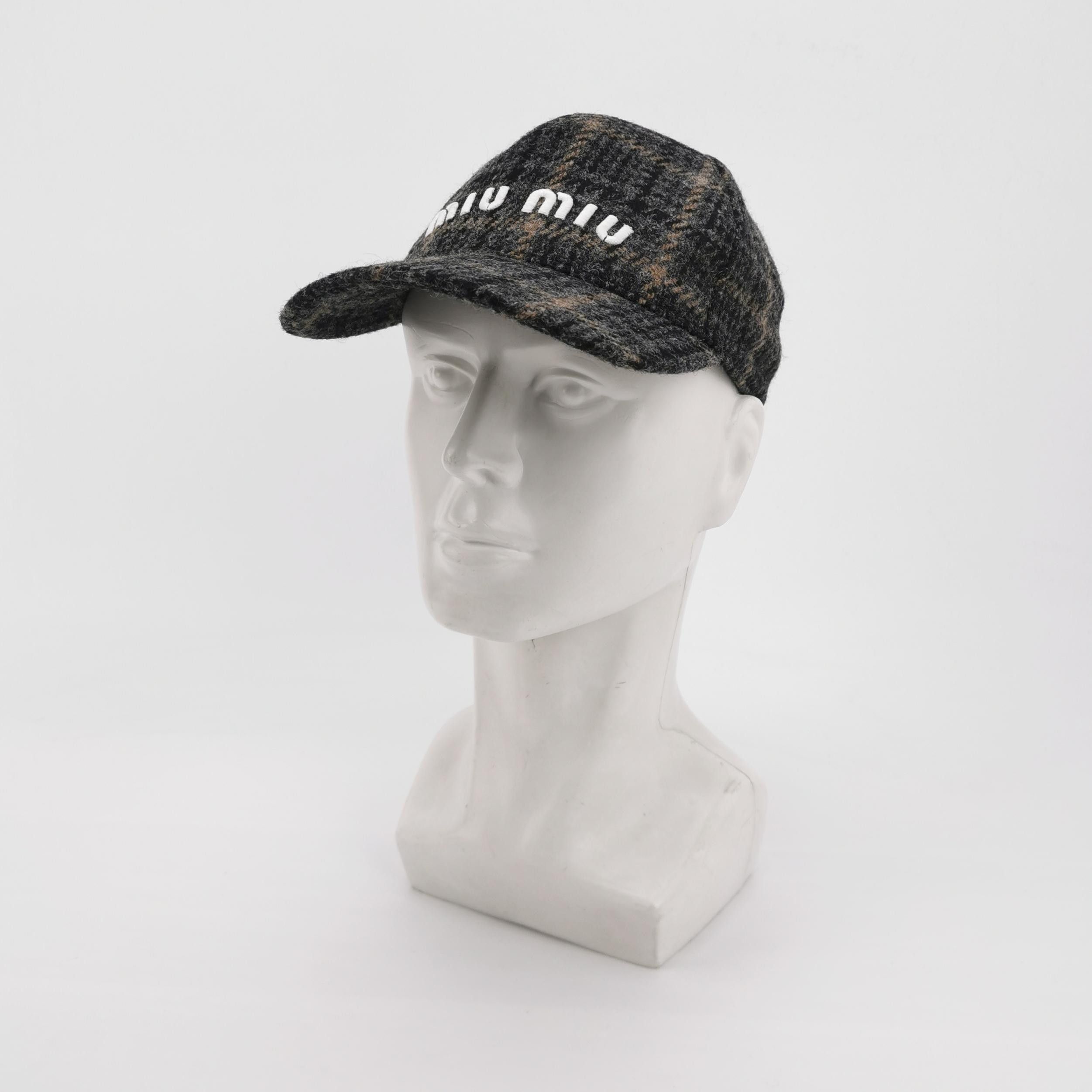 Miu Miu Miu Miu Plaid Logo Baseball Cap Size S Size ONE SIZE - 2 Thumbnail