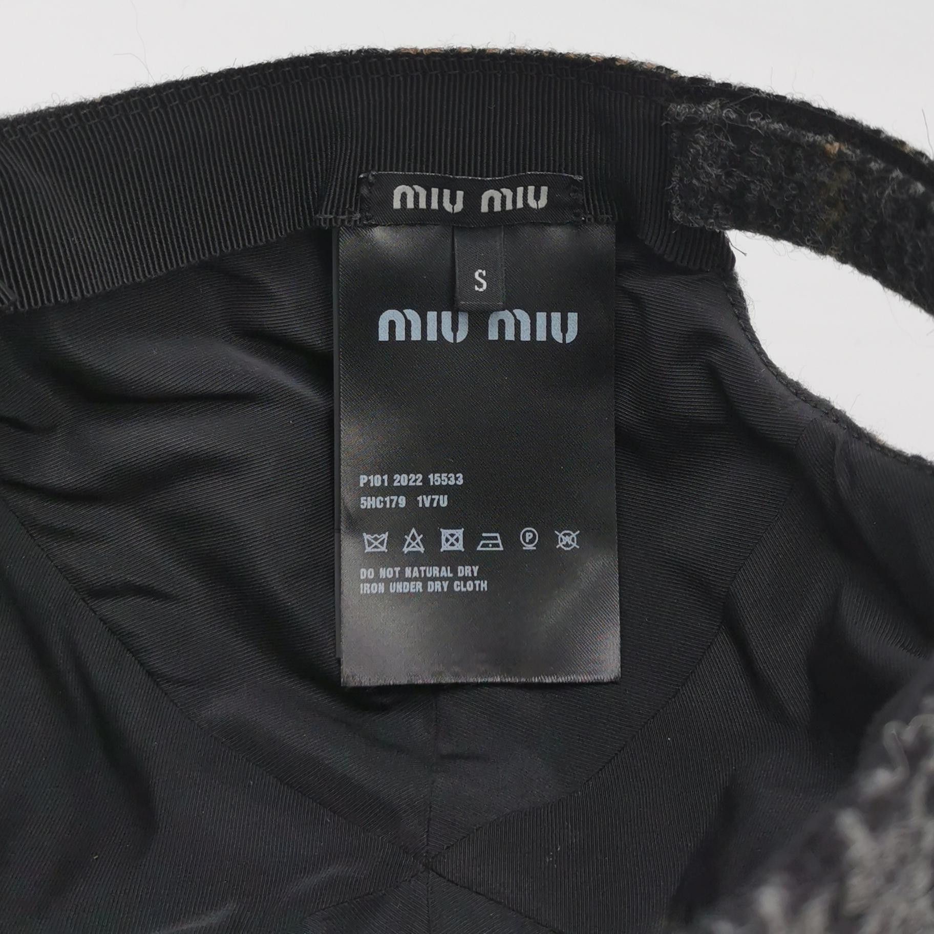 Miu Miu Miu Miu Plaid Logo Baseball Cap Size S Size ONE SIZE - 4 Thumbnail