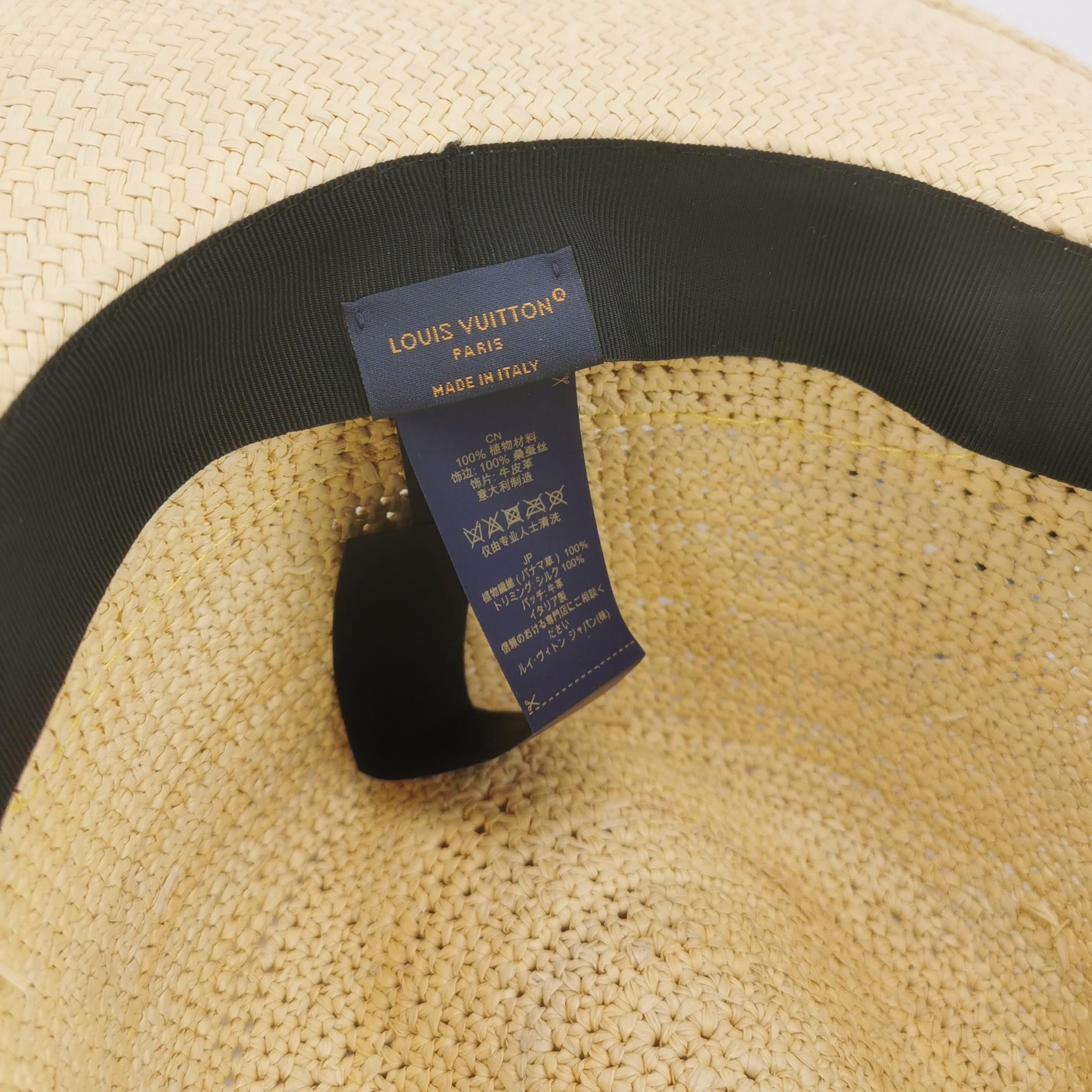 Louis Vuitton Louis Vuitton Monogram Silk Scarf Straw Hat One Size Size ONE SIZE - 5 Thumbnail