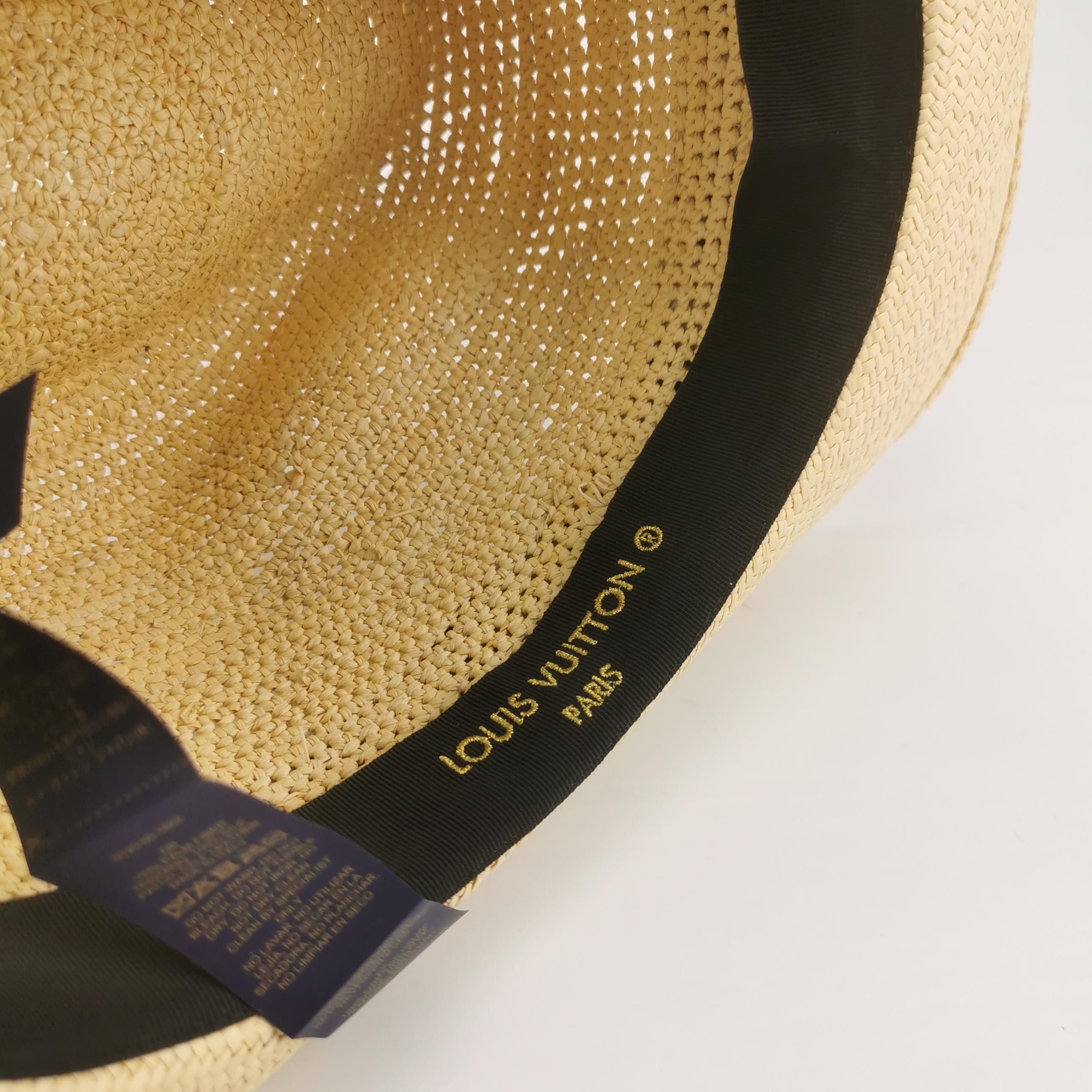 Louis Vuitton Louis Vuitton Monogram Silk Scarf Straw Hat One Size Size ONE SIZE - 6 Thumbnail