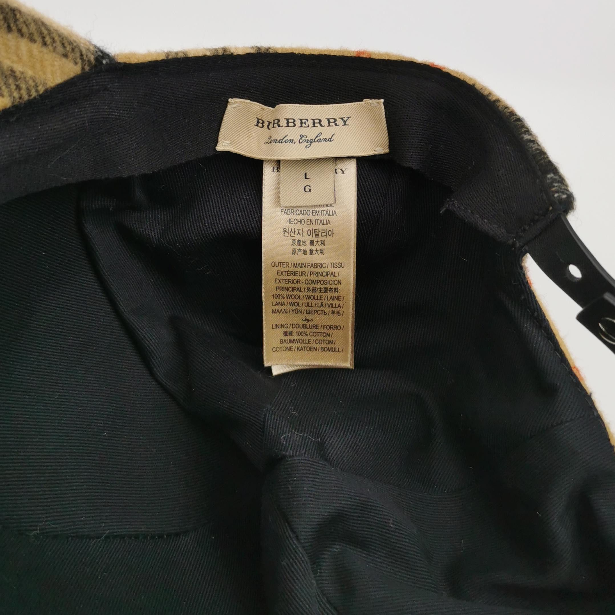 Burberry Burberry Wool Check Baseball Cap Size L Size ONE SIZE - 5 Thumbnail