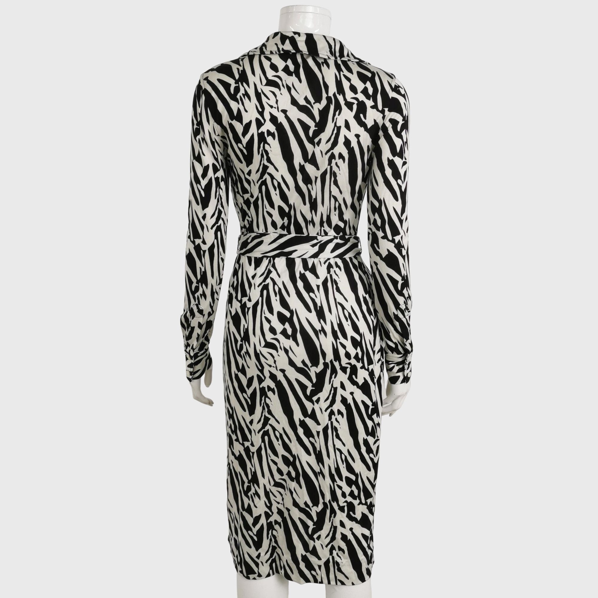 Diane von Furstenberg DIANE von FURSTENBERG Zebra Silk Midi Dress Size 0 Size XS / US 0-2 / IT 36-38 - 2 Thumbnail