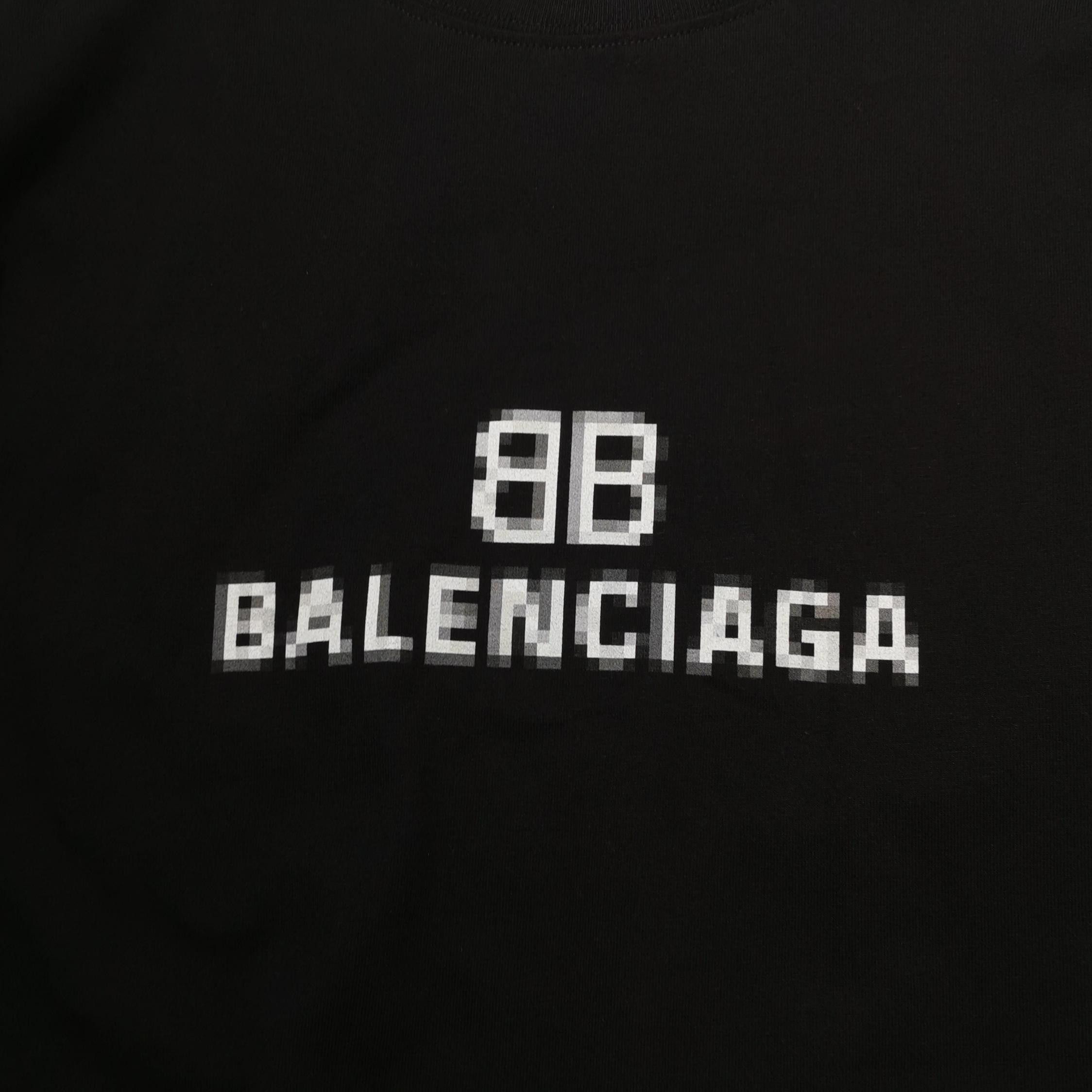 Balenciaga Balenciaga Pixel Logo T-Shirt Size S Size US S / EU 44-46 / 1 - 5 Thumbnail