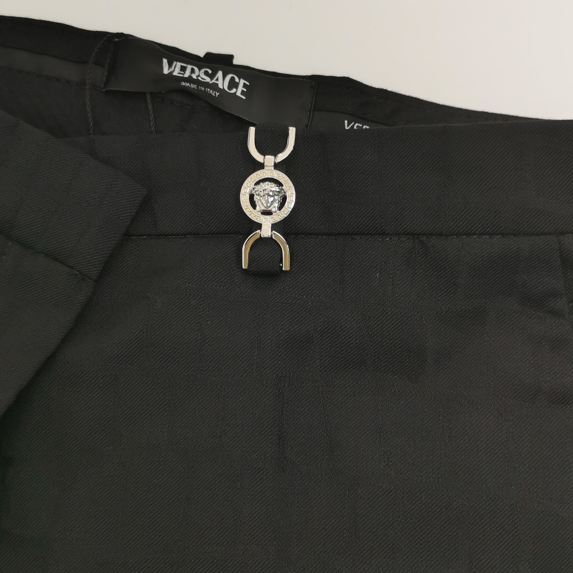Versace Versace Black Wool Pants Size 38 Size 26" / US 2 / IT 38 - 3 Thumbnail