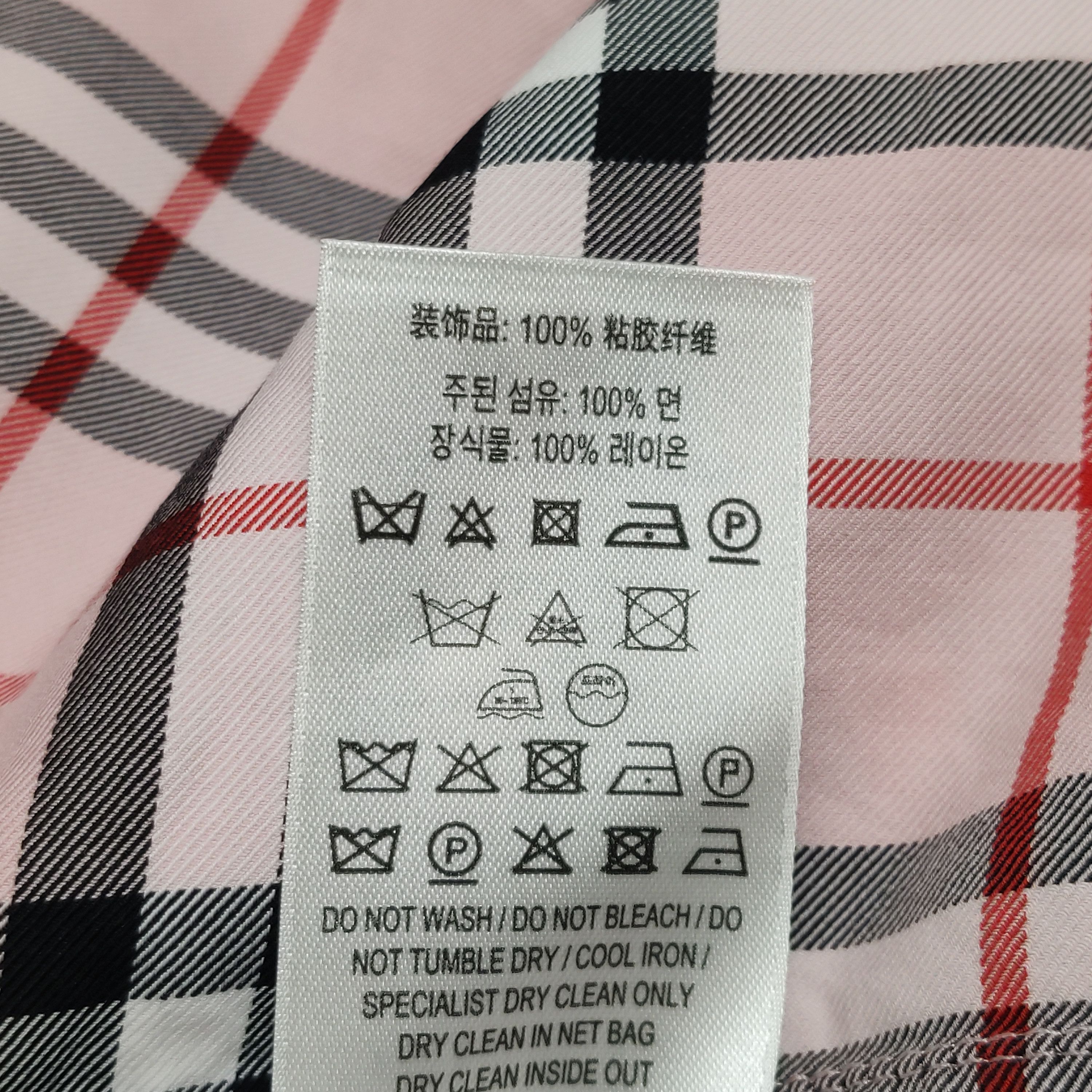 Burberry Burberry Check Button Up Shirt Pink US 2 Size XS / US 0-2 / IT 36-38 - 8 Thumbnail