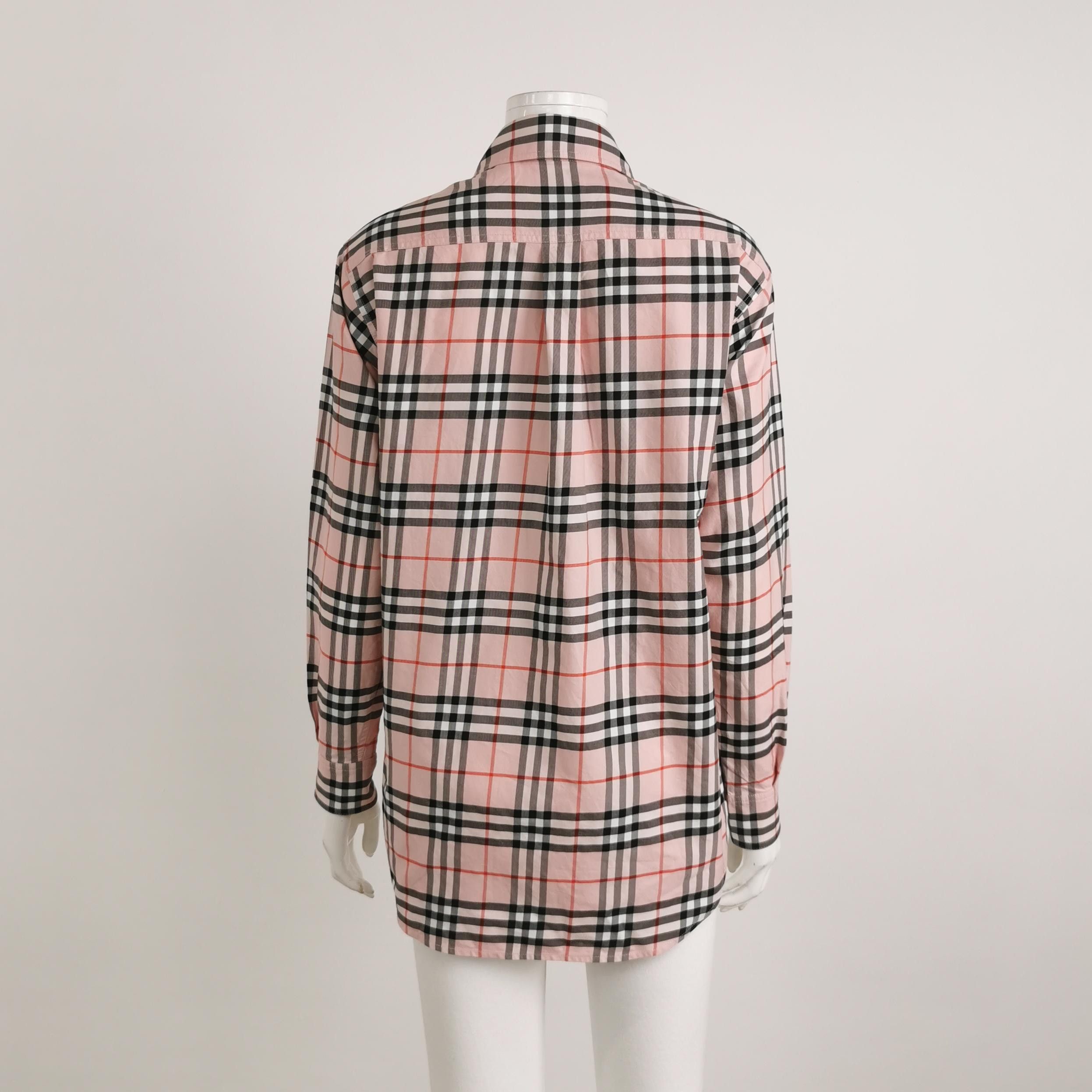 Burberry Burberry Check Button Up Shirt Pink US 2 Size XS / US 0-2 / IT 36-38 - 2 Thumbnail