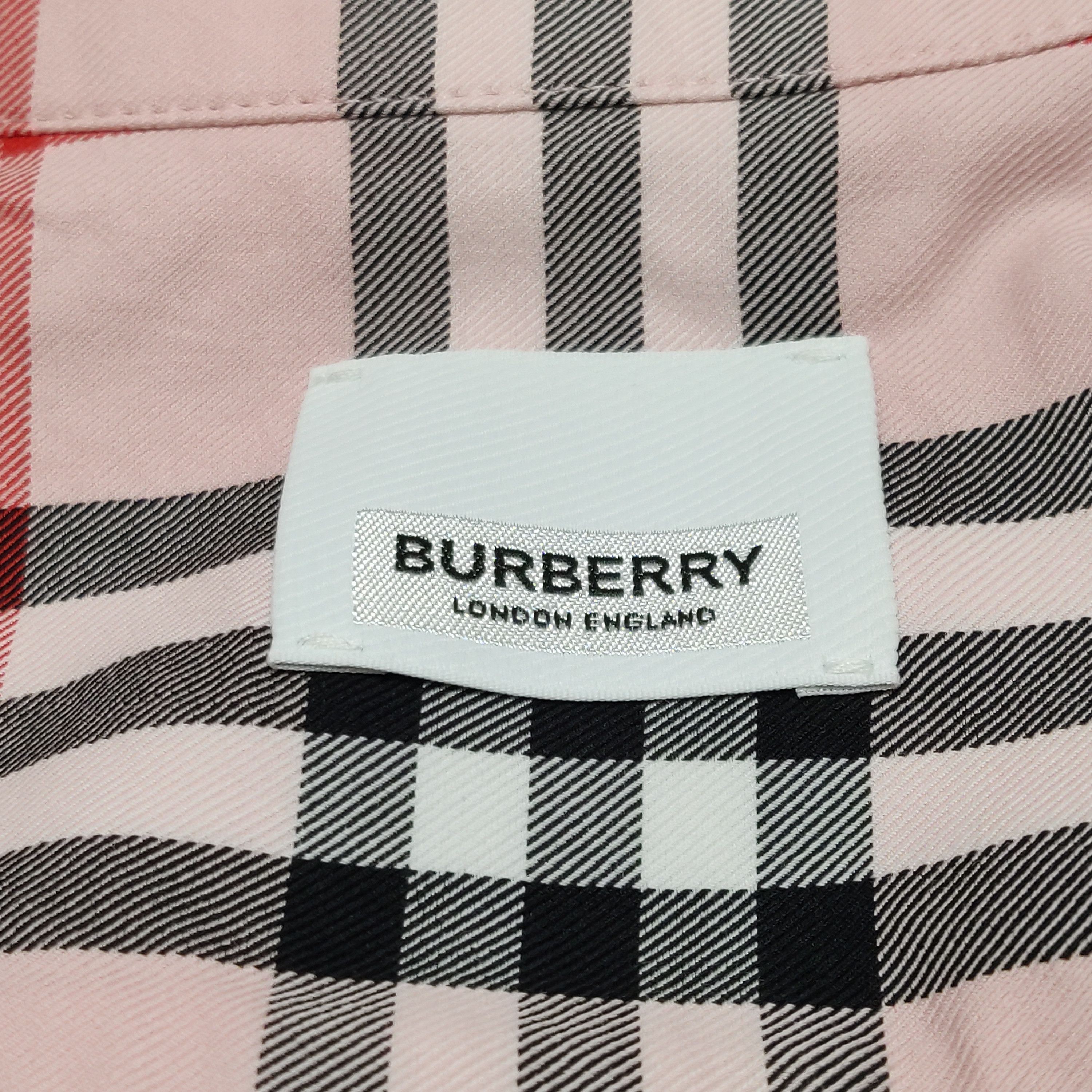 Burberry Burberry Check Button Up Shirt Pink US 2 Size XS / US 0-2 / IT 36-38 - 5 Thumbnail