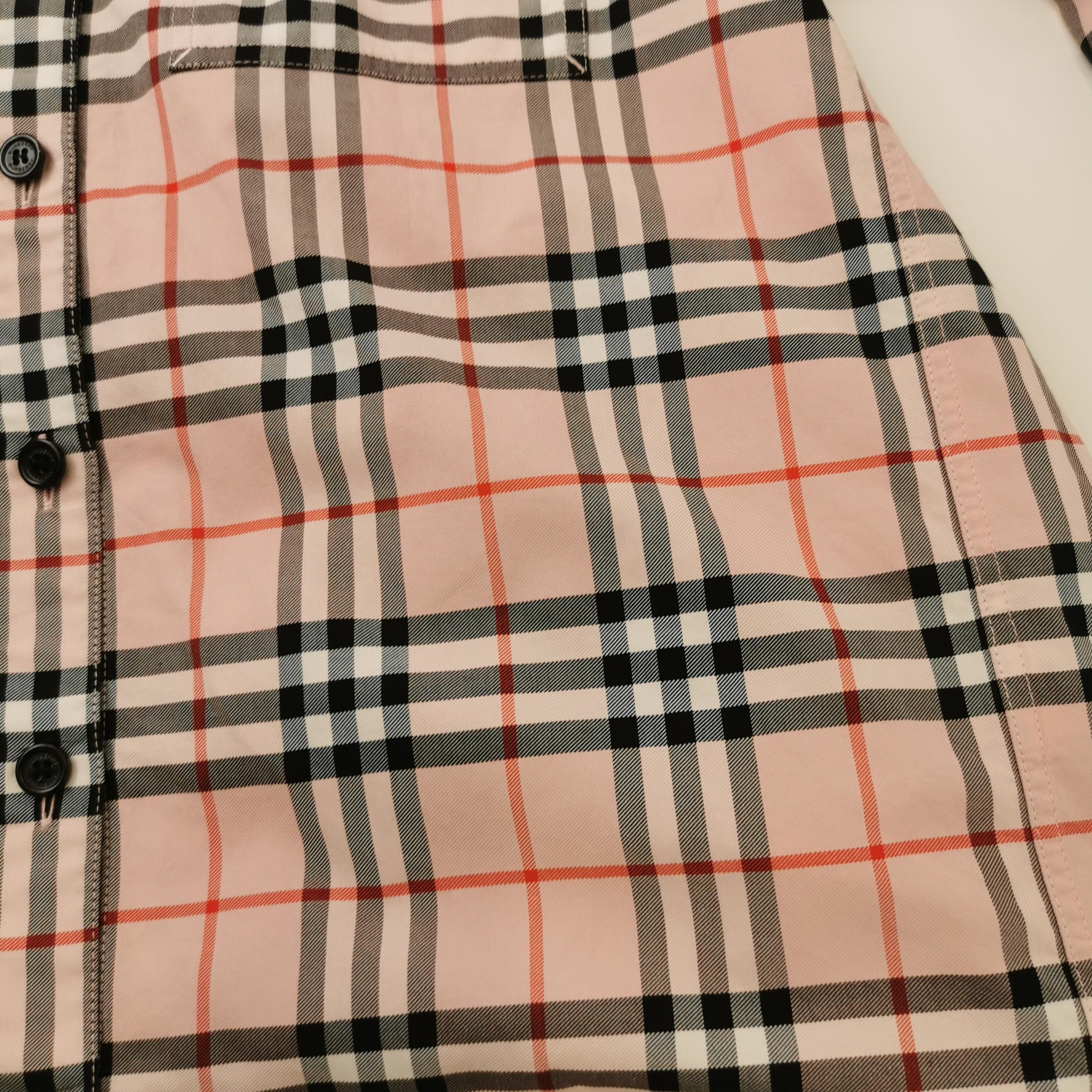Burberry Burberry Check Button Up Shirt Pink US 2 Size XS / US 0-2 / IT 36-38 - 4 Thumbnail