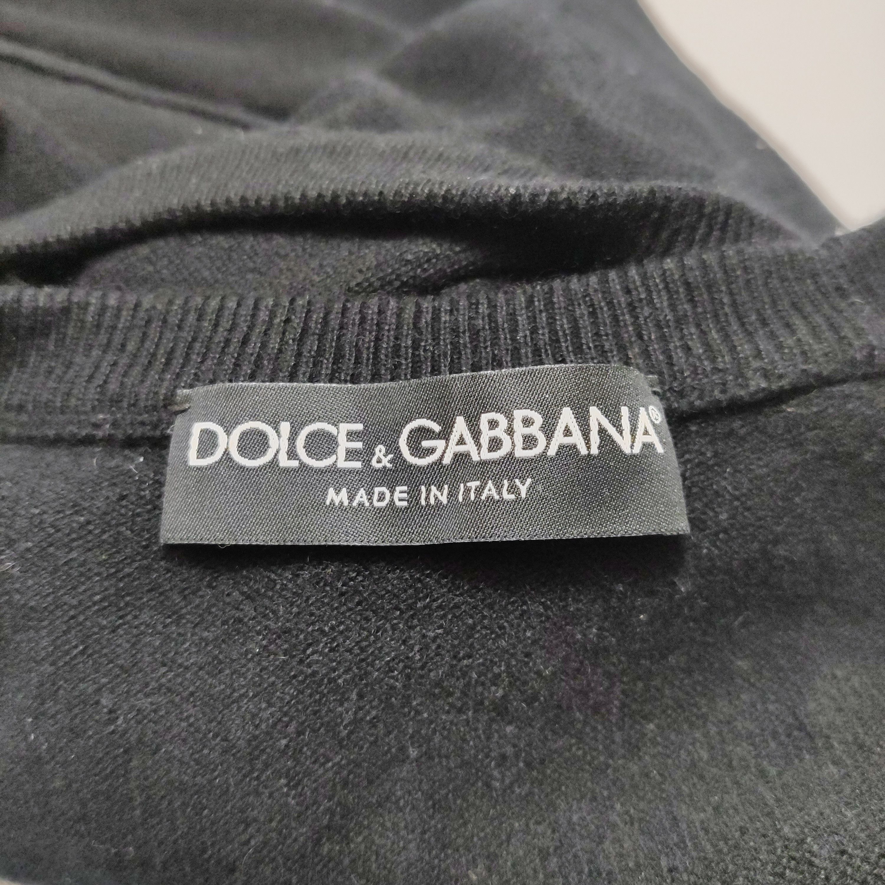 Dolce & Gabbana Dolce & Gabbana Floral Badge Cashmere Sweater Size 40 Size S / US 4 / IT 40 - 4 Thumbnail