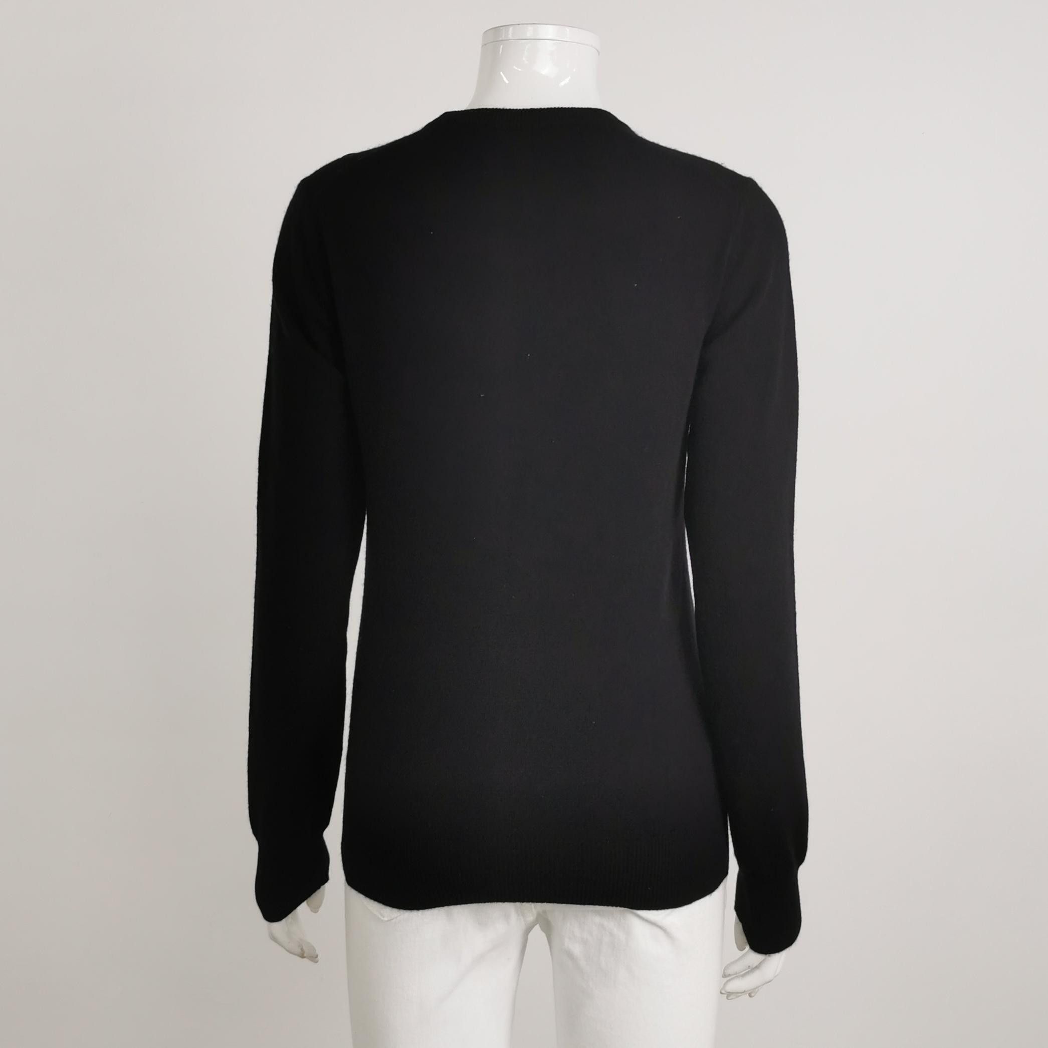 Dolce & Gabbana Dolce & Gabbana Floral Badge Cashmere Sweater Size 40 Size S / US 4 / IT 40 - 2 Thumbnail