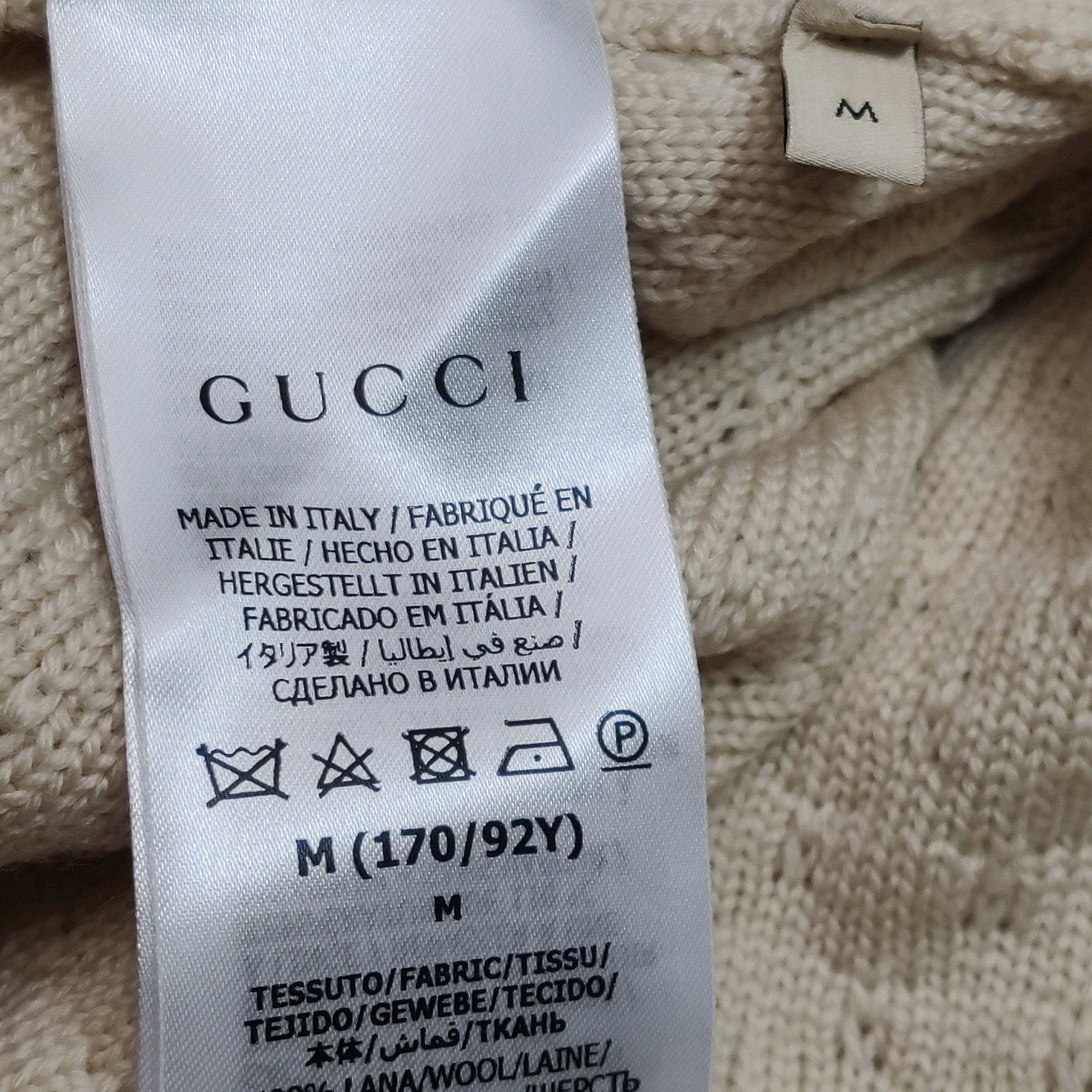 Gucci Gucci Cream Wool Bow Cardigan Size M Size US M / EU 48-50 / 2 - 5 Thumbnail