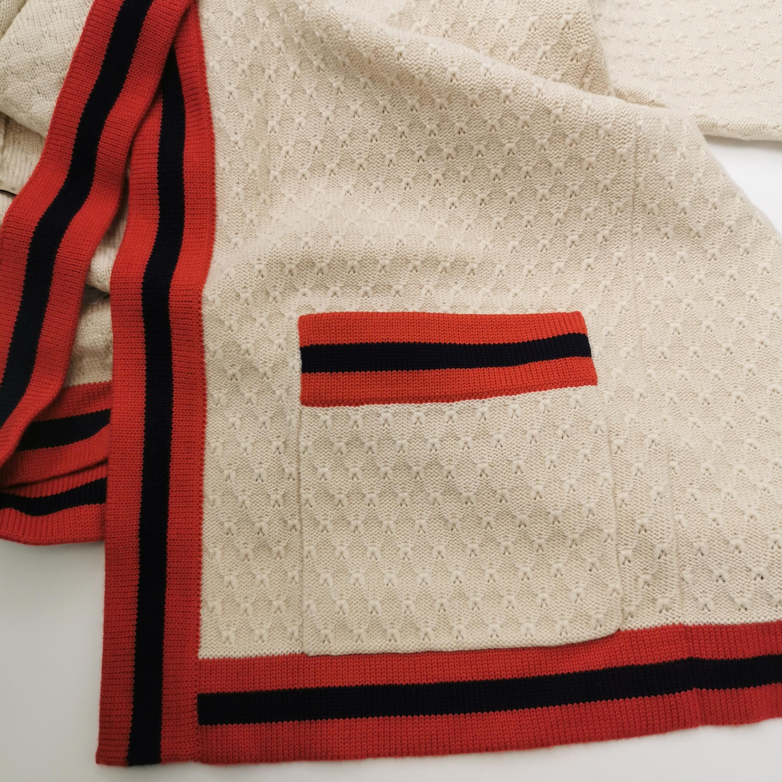 Gucci Gucci Cream Wool Bow Cardigan Size M Size US M / EU 48-50 / 2 - 3 Thumbnail