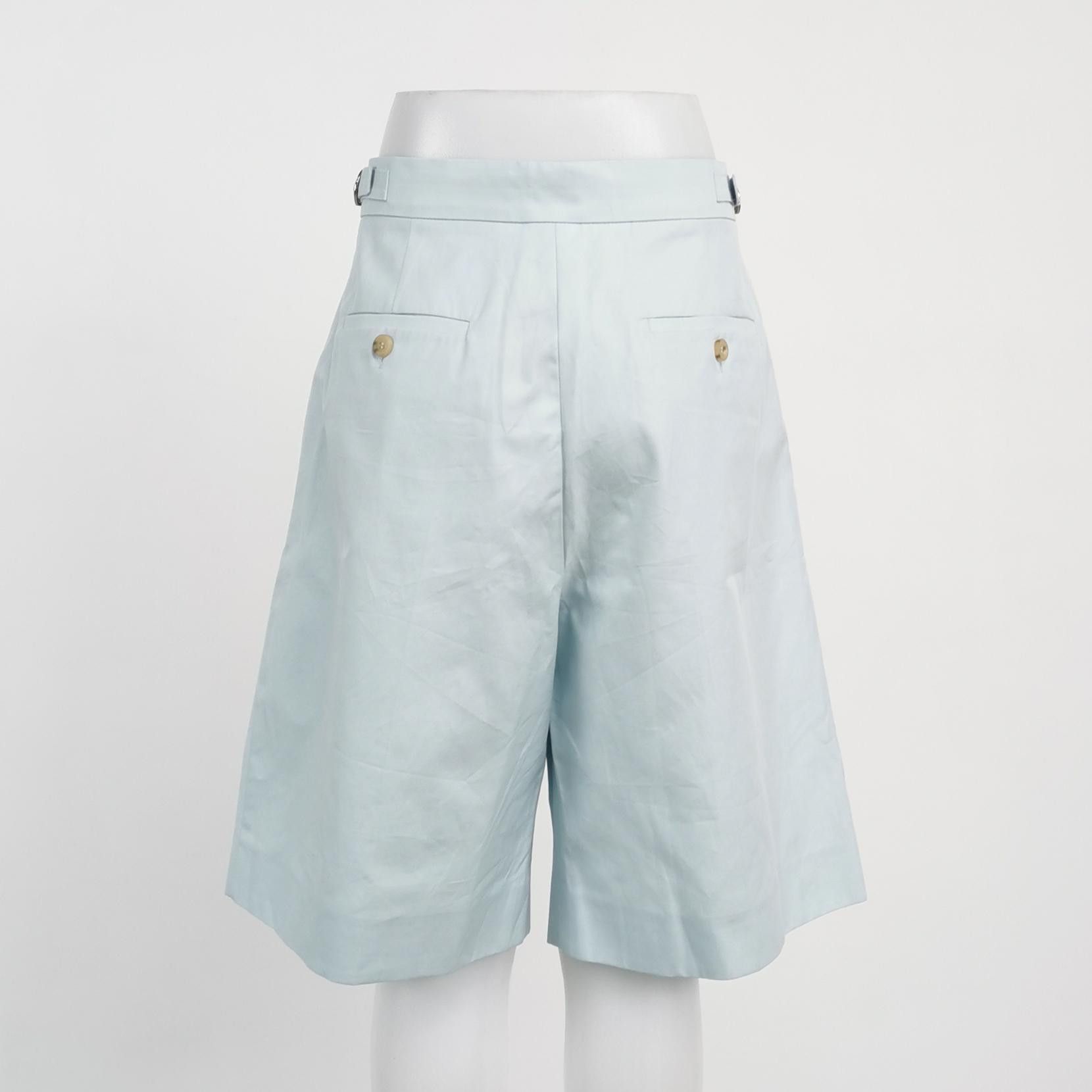 Max Mara Max Mara Cotton Solid Shorts US 12 Size 34" / US 12 / IT 48 - 2 Thumbnail