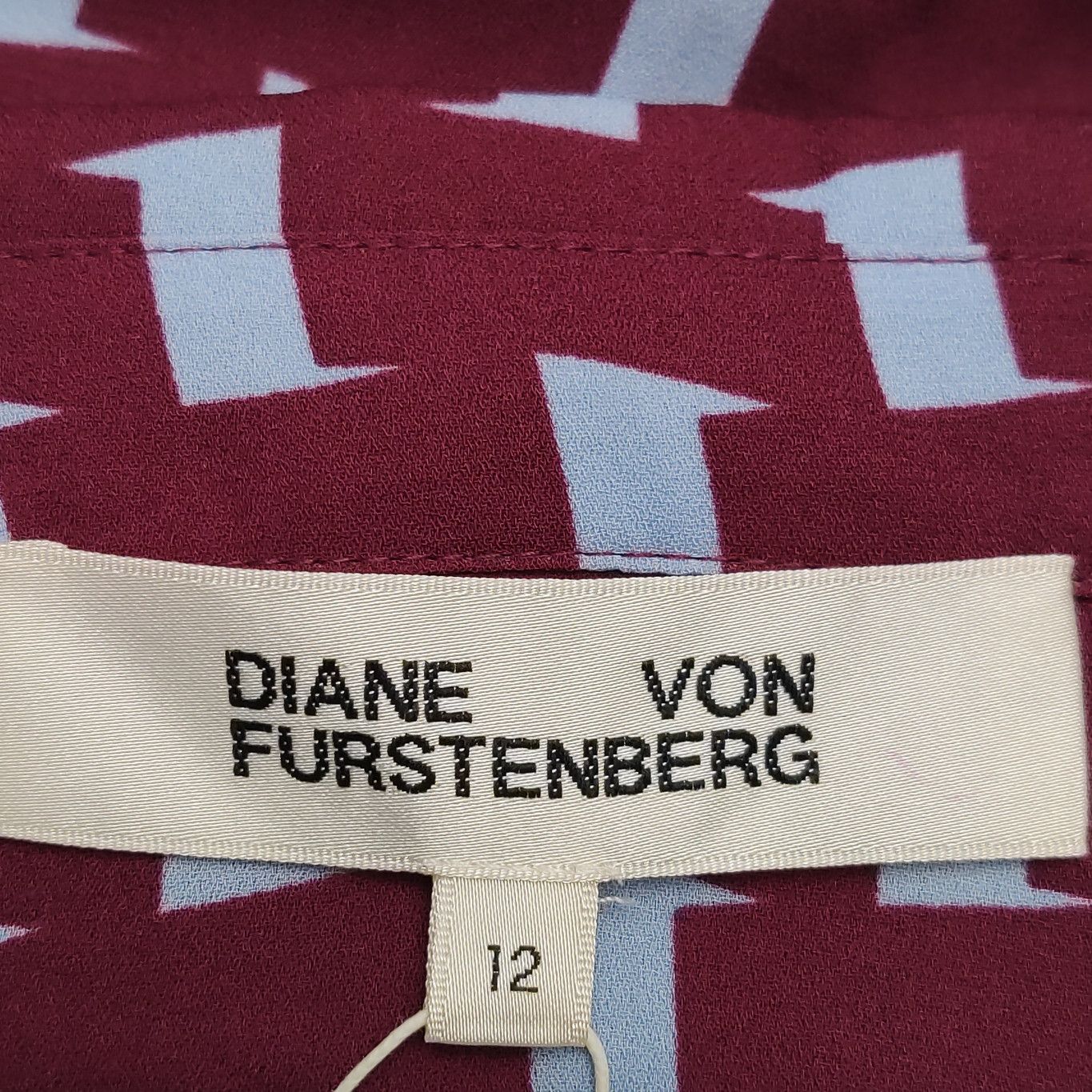 Diane von Furstenberg Diane von Furstenberg Geometric Print Shirt Dress Size 12 Size XL / US 12-14 / IT 48-50 - 5 Thumbnail