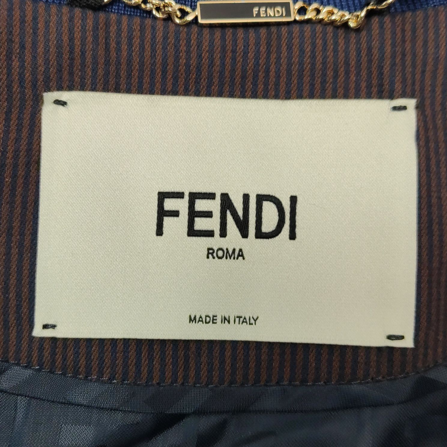 Fendi Fendi Striped Logo Collar Jacket IT 40 Size S / US 4 / IT 40 - 6 Thumbnail