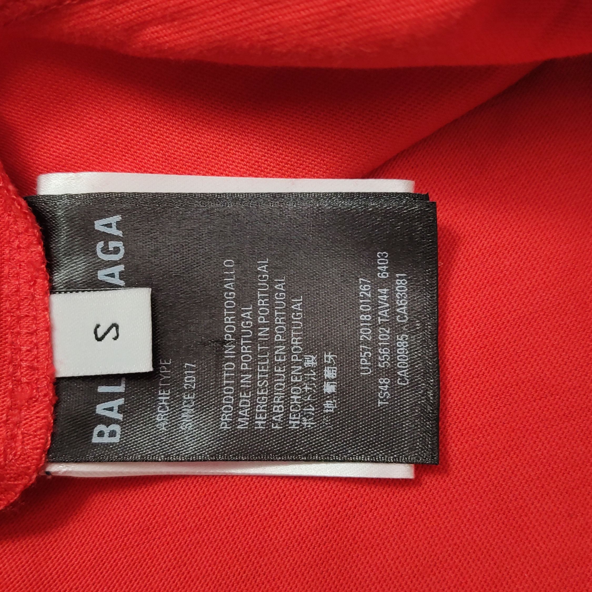 Balenciaga Balenciaga Red Logo Print T-Shirt Size S Size US S / EU 44-46 / 1 - 9 Thumbnail