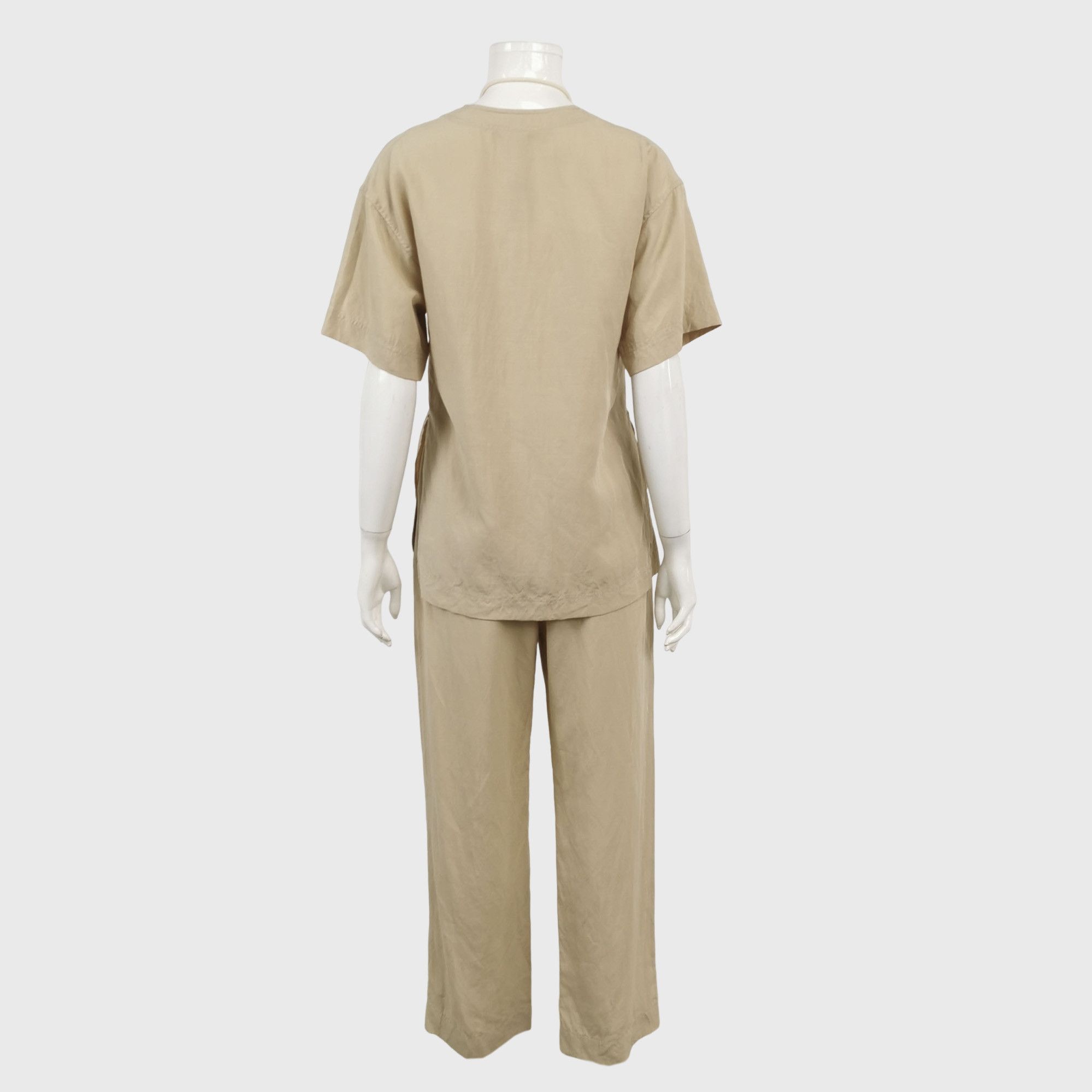 Toteme Toteme Beige Lyocell Linen Set Size 32 Size XXS / US 00 / IT 34 - 2 Thumbnail