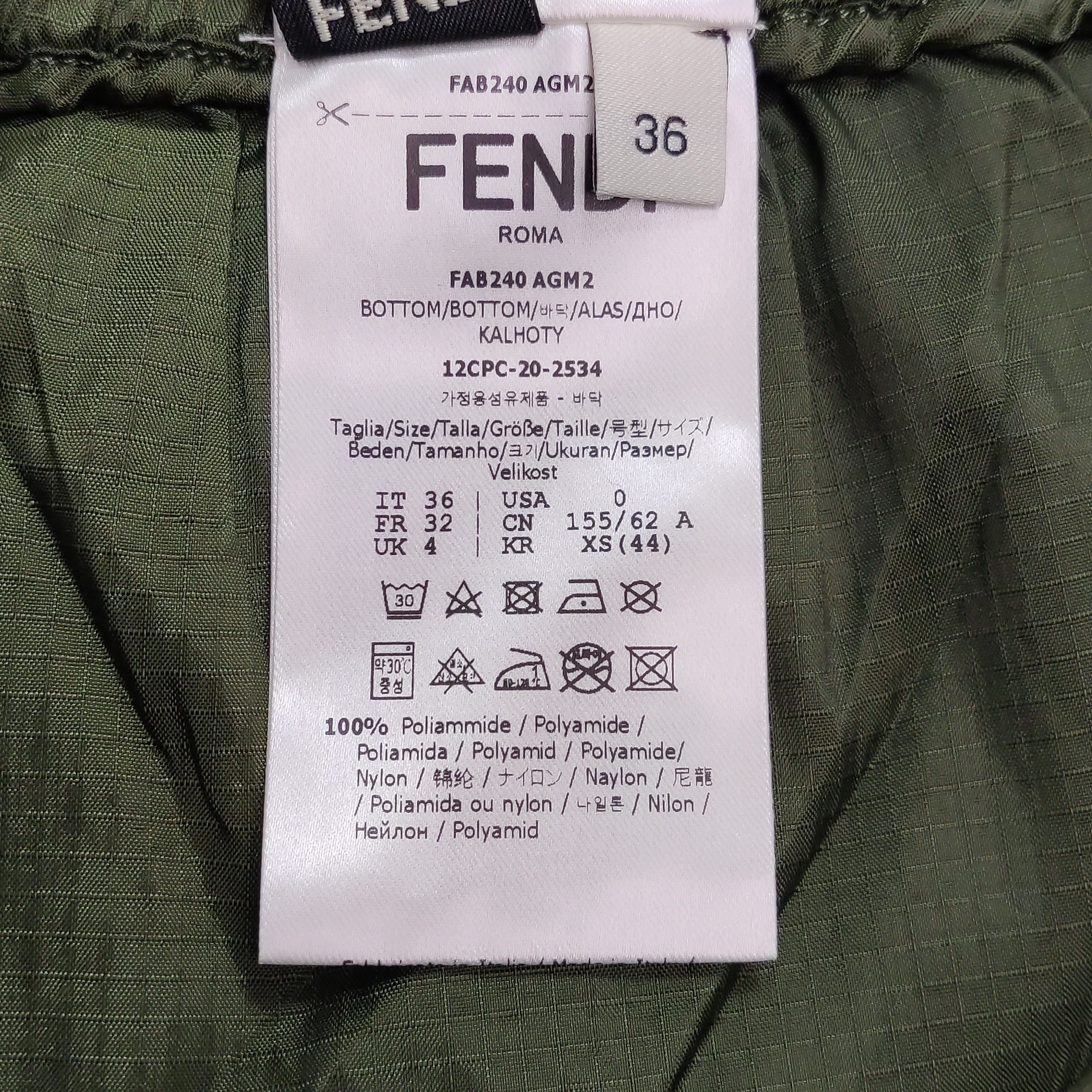 Fendi Fendi Logo Nylon Cargo Pants Size XS Size 25" / US 0 / IT 36 - 7 Thumbnail