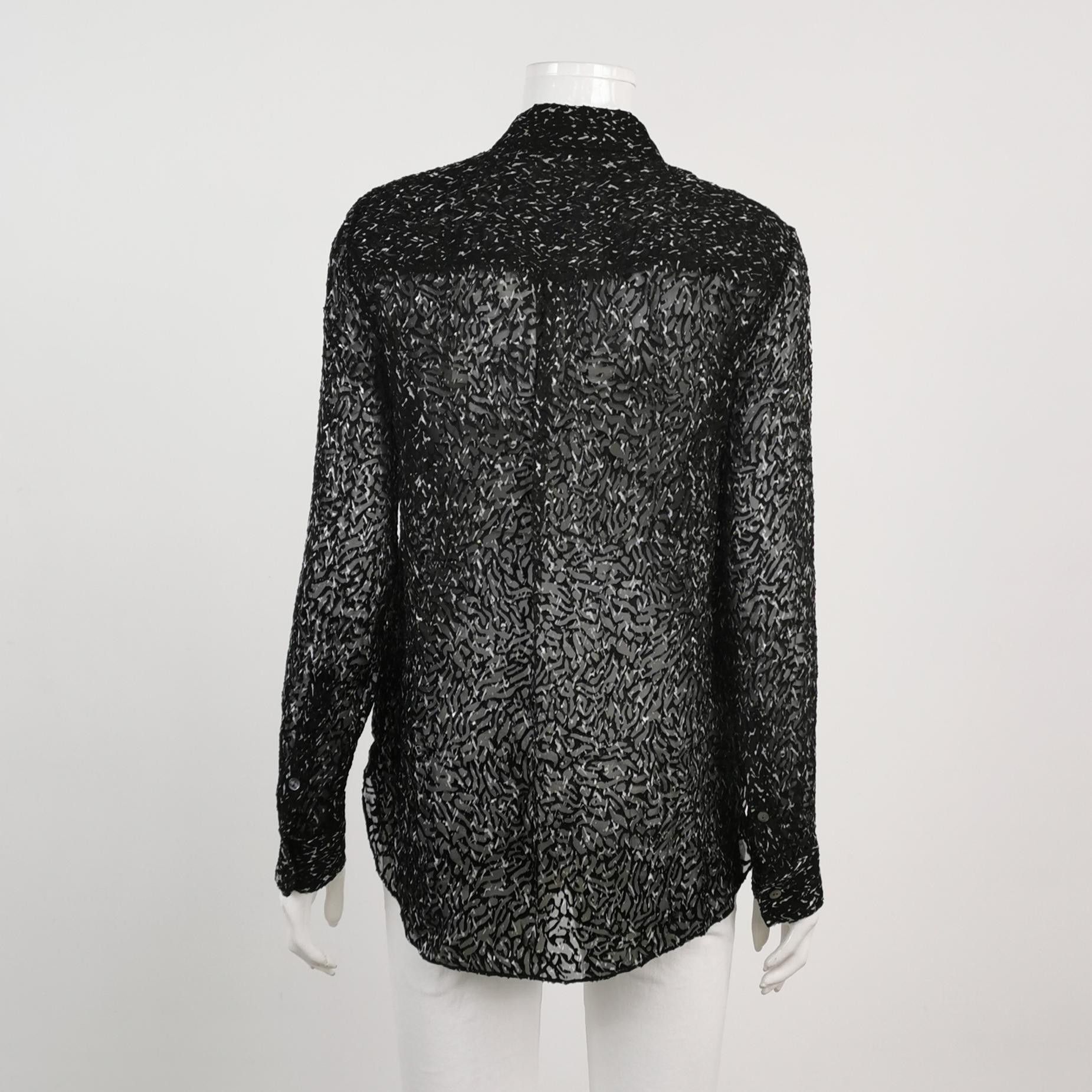 Theory Theory Chevron Burnout Button Up Shirt S Size S / US 4 / IT 40 - 2 Thumbnail
