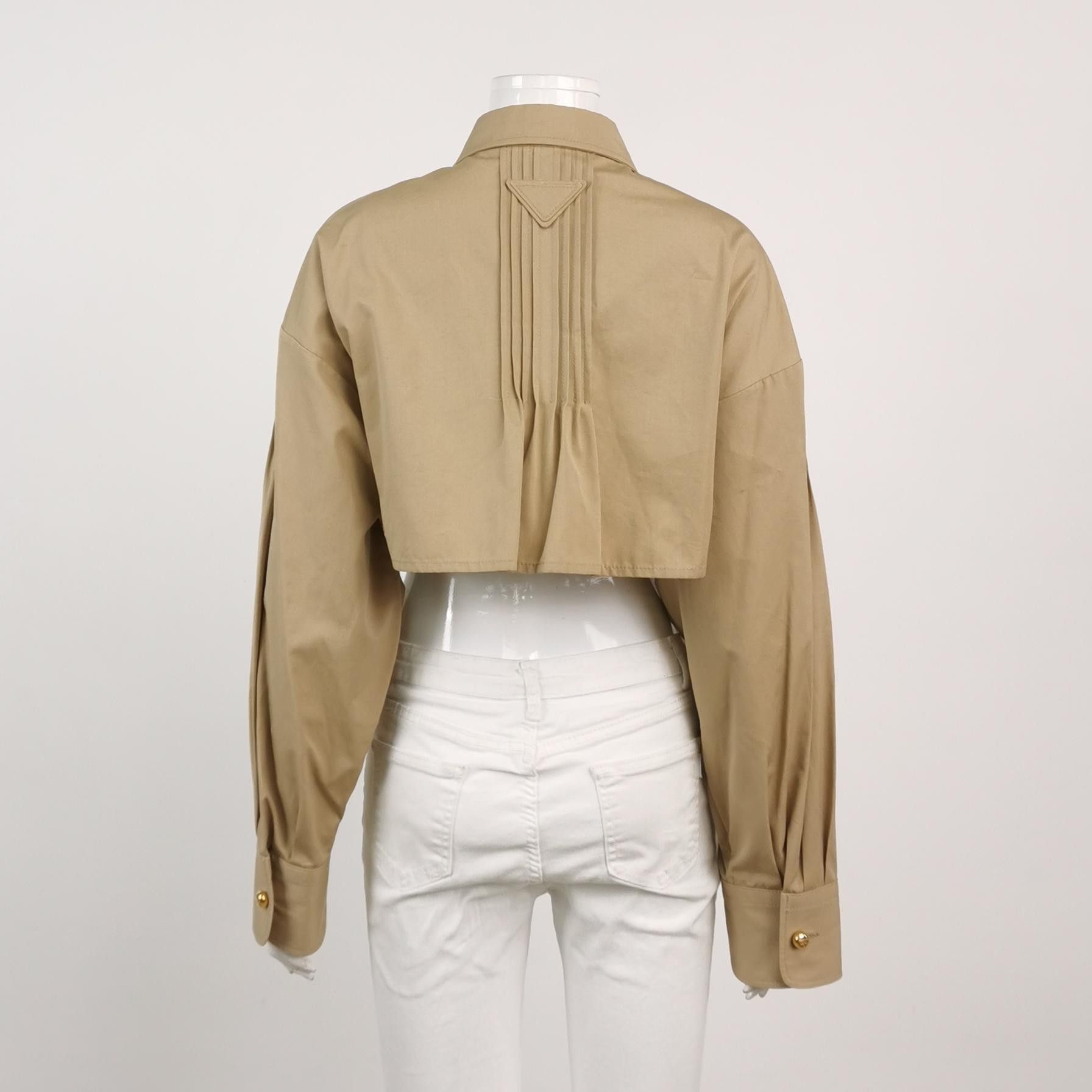 Prada Prada Cropped Cotton Jacket Size 42 Size M / US 6-8 / IT 42-44 - 2 Thumbnail