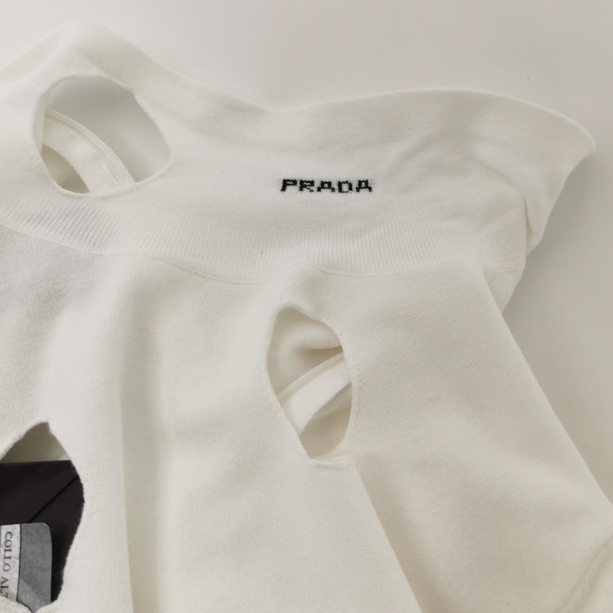 Prada Prada Cut-Out Viscose Long Sleeve Sweater Size 36 Size XS / US 0-2 / IT 36-38 - 3 Thumbnail
