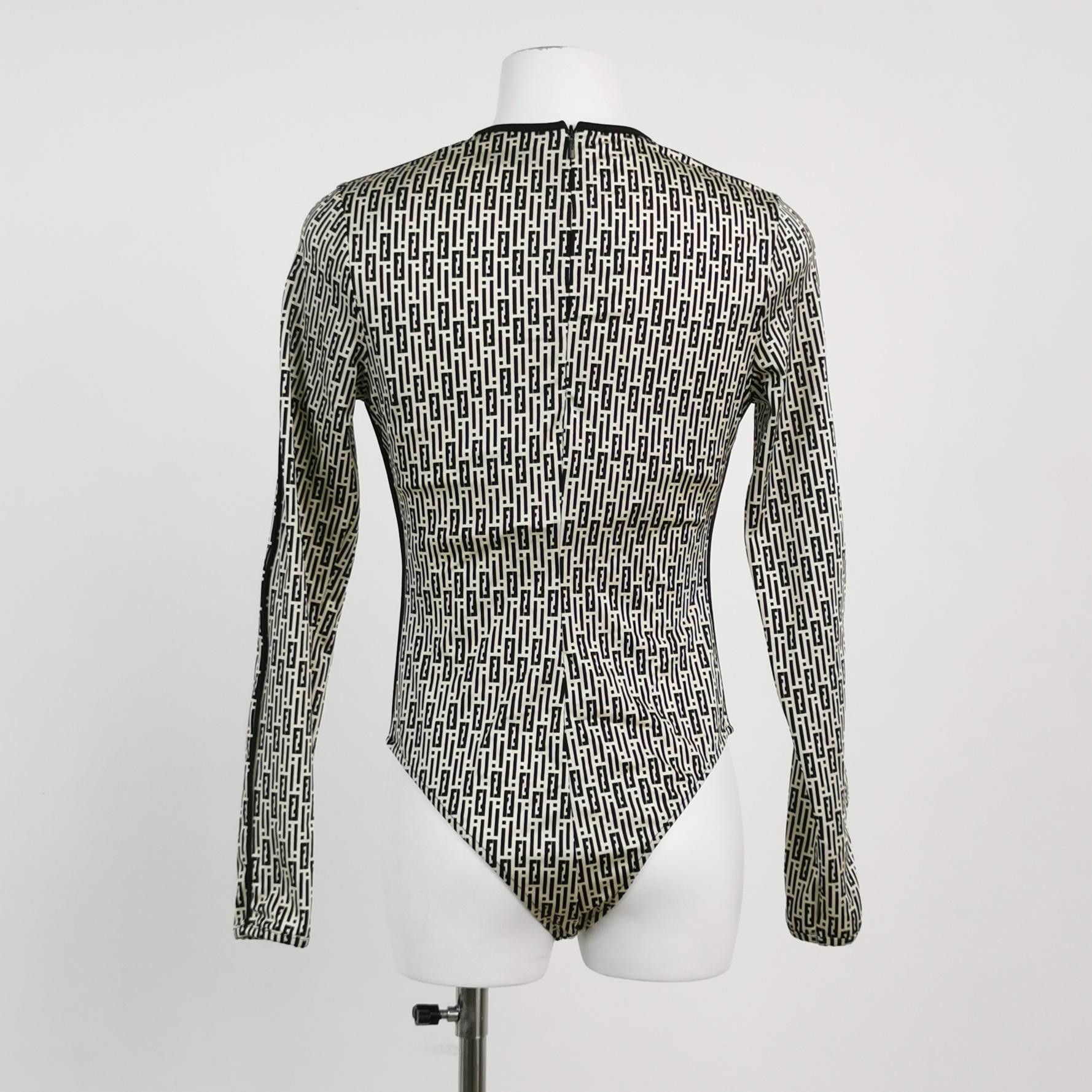 Fendi Fendi Logo Print Bodysuit Size IT 38 Size XS / US 0-2 / IT 36-38 - 2 Thumbnail
