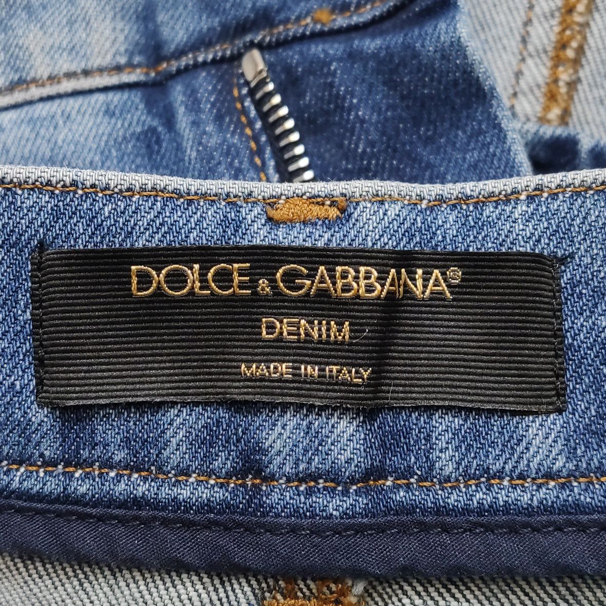 Dolce & Gabbana Dolce&Gabbana Logo Plaque Denim Mini Skirt Size IT 42 Size 28" / US 6 / IT 42 - 5 Thumbnail