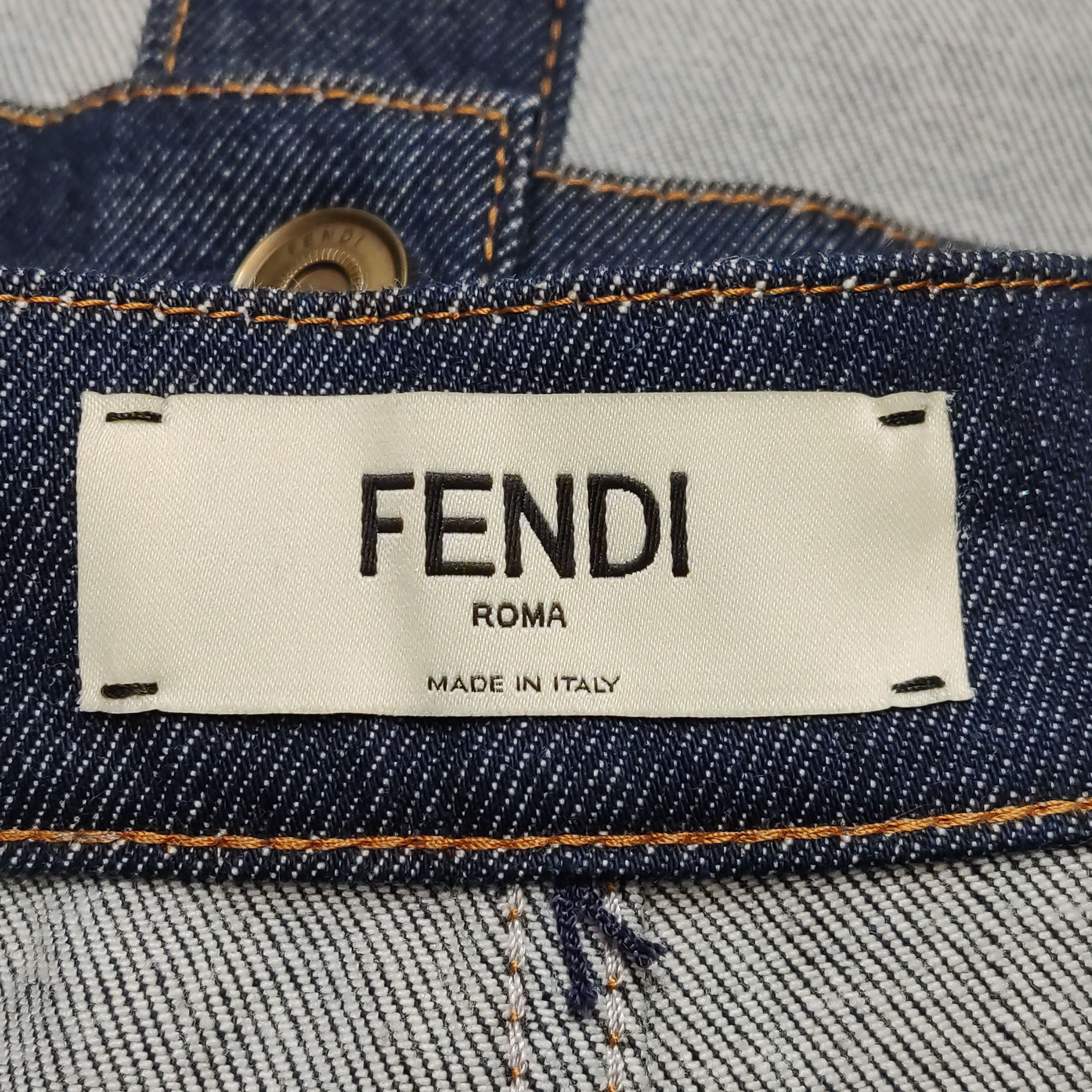 Fendi Fendi Button Front Denim Skirt Size 4 Size 27" / US 4 / IT 40 - 4 Thumbnail
