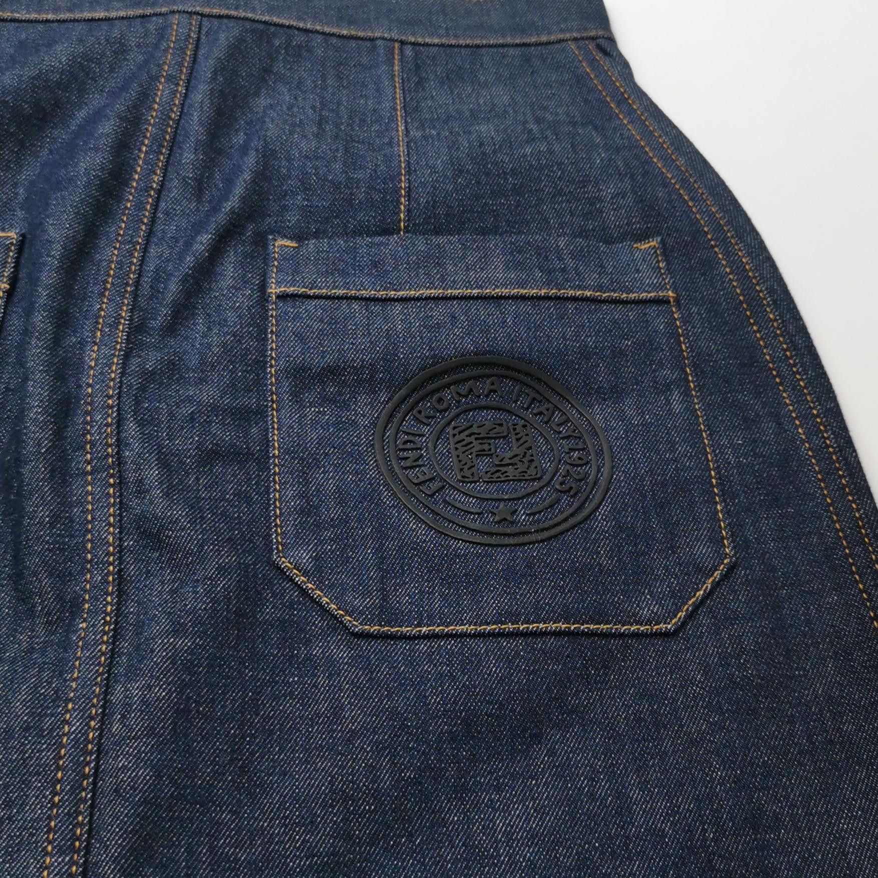 Fendi Fendi Button Front Denim Skirt Size 4 Size 27" / US 4 / IT 40 - 3 Thumbnail