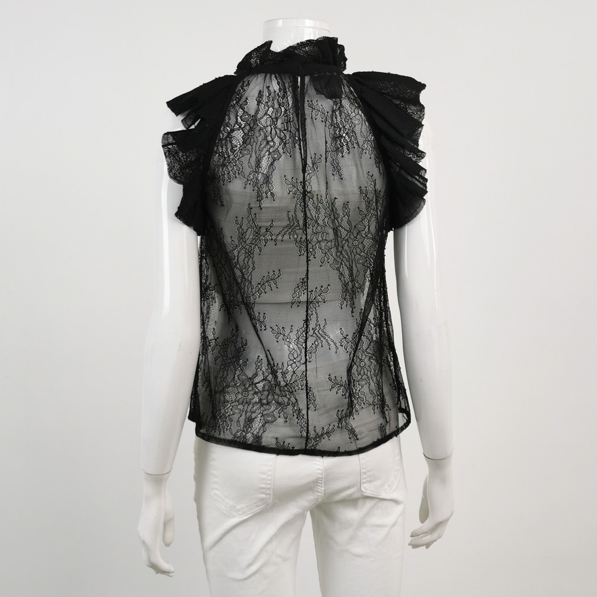 Pinko Pinko Black Lace Blouse Size IT 38 Size XS / US 0-2 / IT 36-38 - 2 Thumbnail