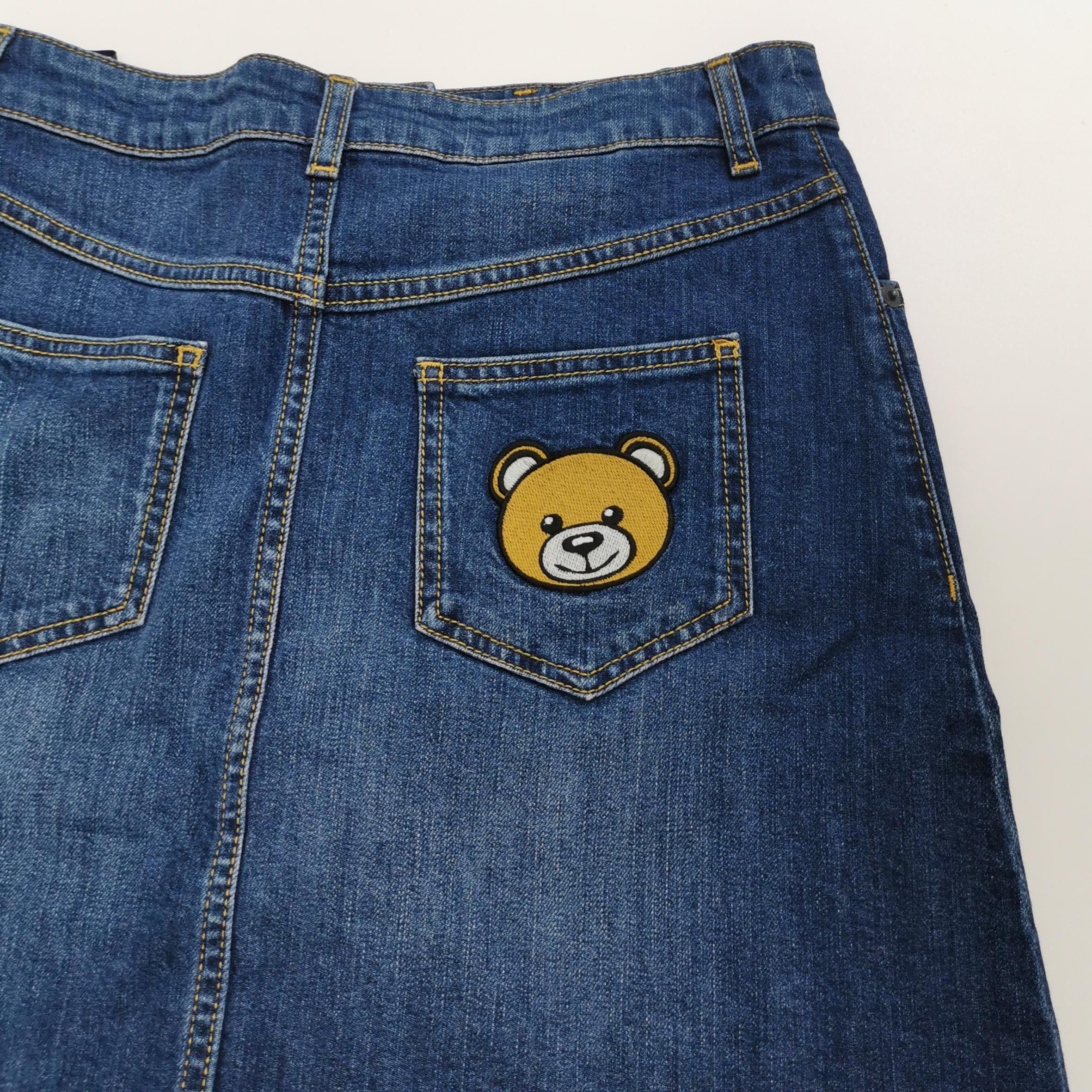 Moschino Moschino Teddy Bear Denim Mini Skirt Size 6 Size 28" / US 6 / IT 42 - 3 Thumbnail