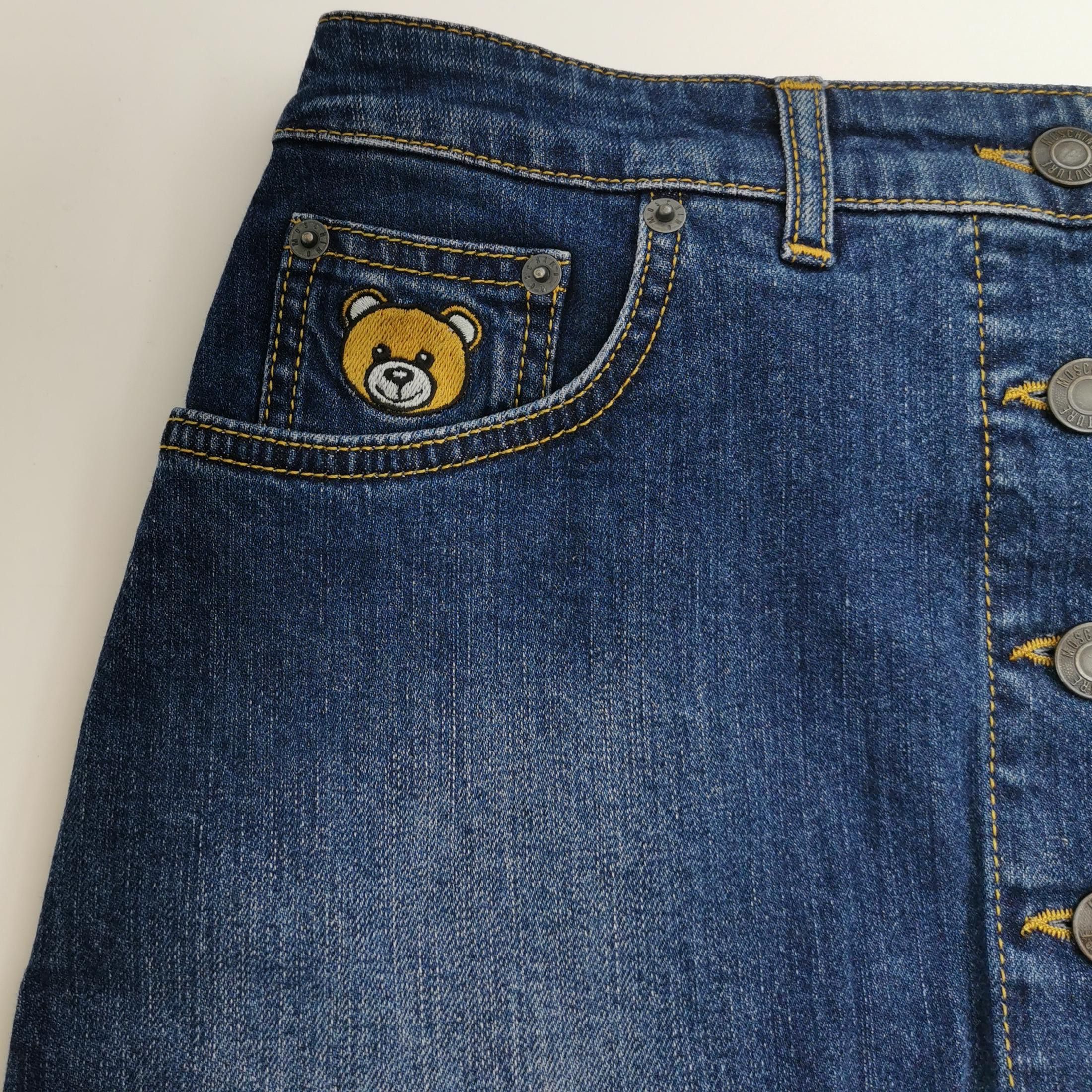Moschino Moschino Teddy Bear Denim Mini Skirt Size 6 Size 28" / US 6 / IT 42 - 4 Thumbnail