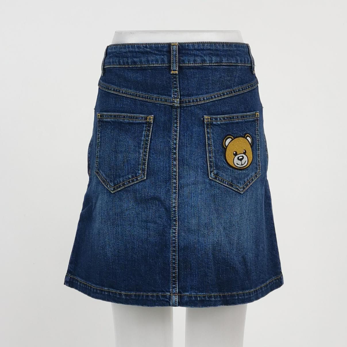Moschino Moschino Teddy Bear Denim Mini Skirt Size 6 Size 28" / US 6 / IT 42 - 2 Thumbnail